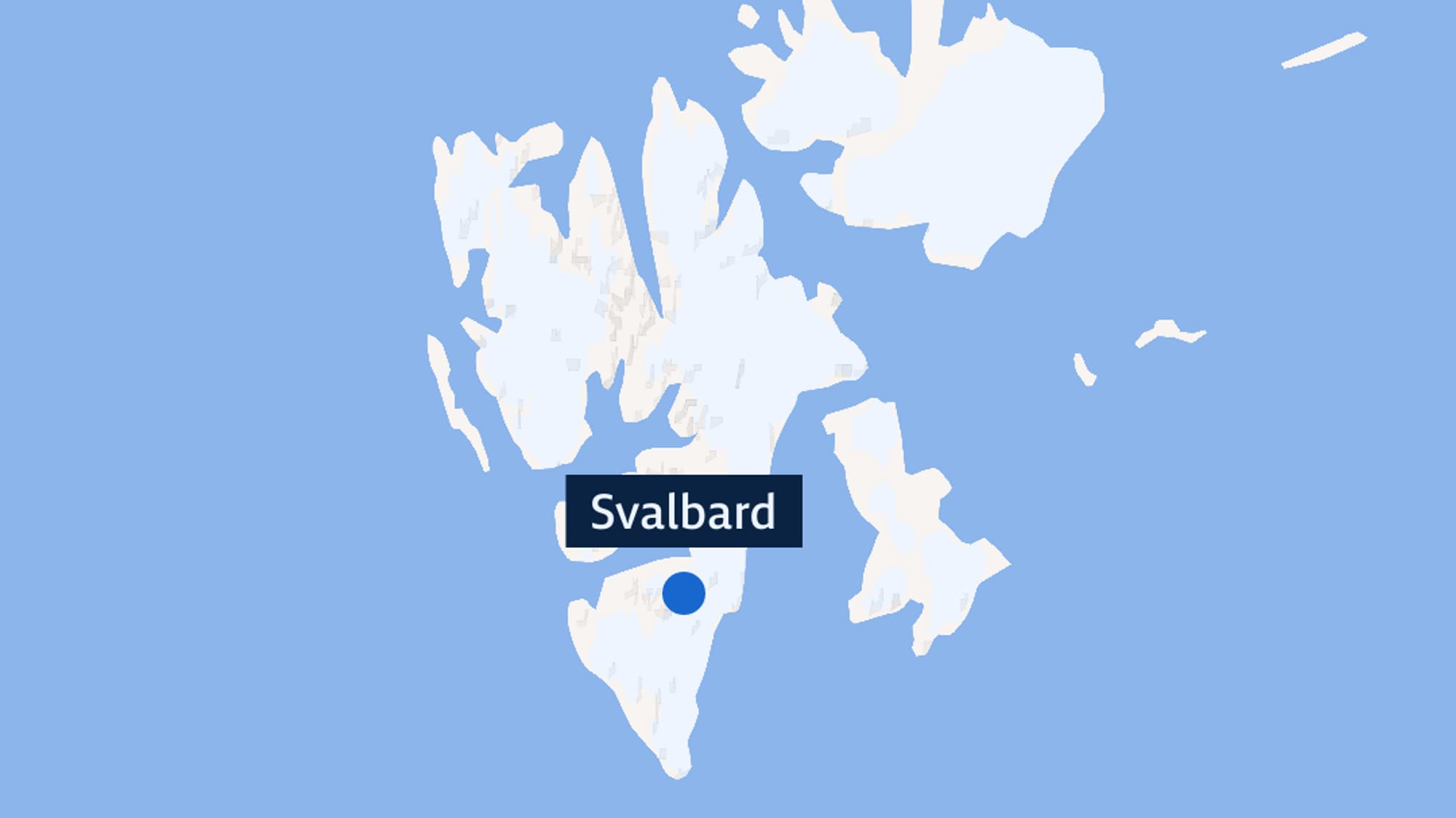Kartet viser Svalbard