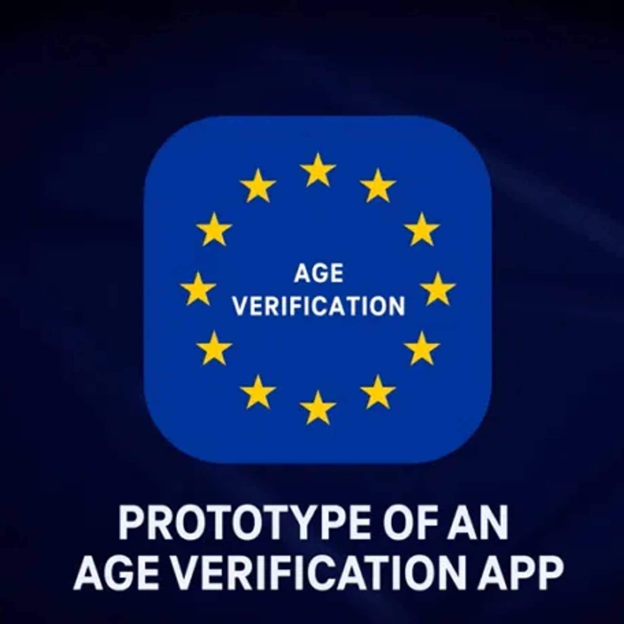 plakat av EU-flagget med tittelen Age Verification