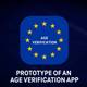 EU-kommisjonen plakat av EU-flagget med tittelen Age Verification