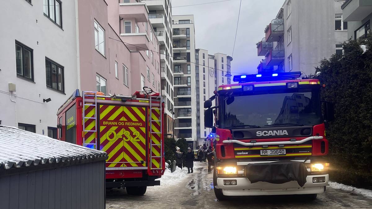 Brant i bygård i Oslo