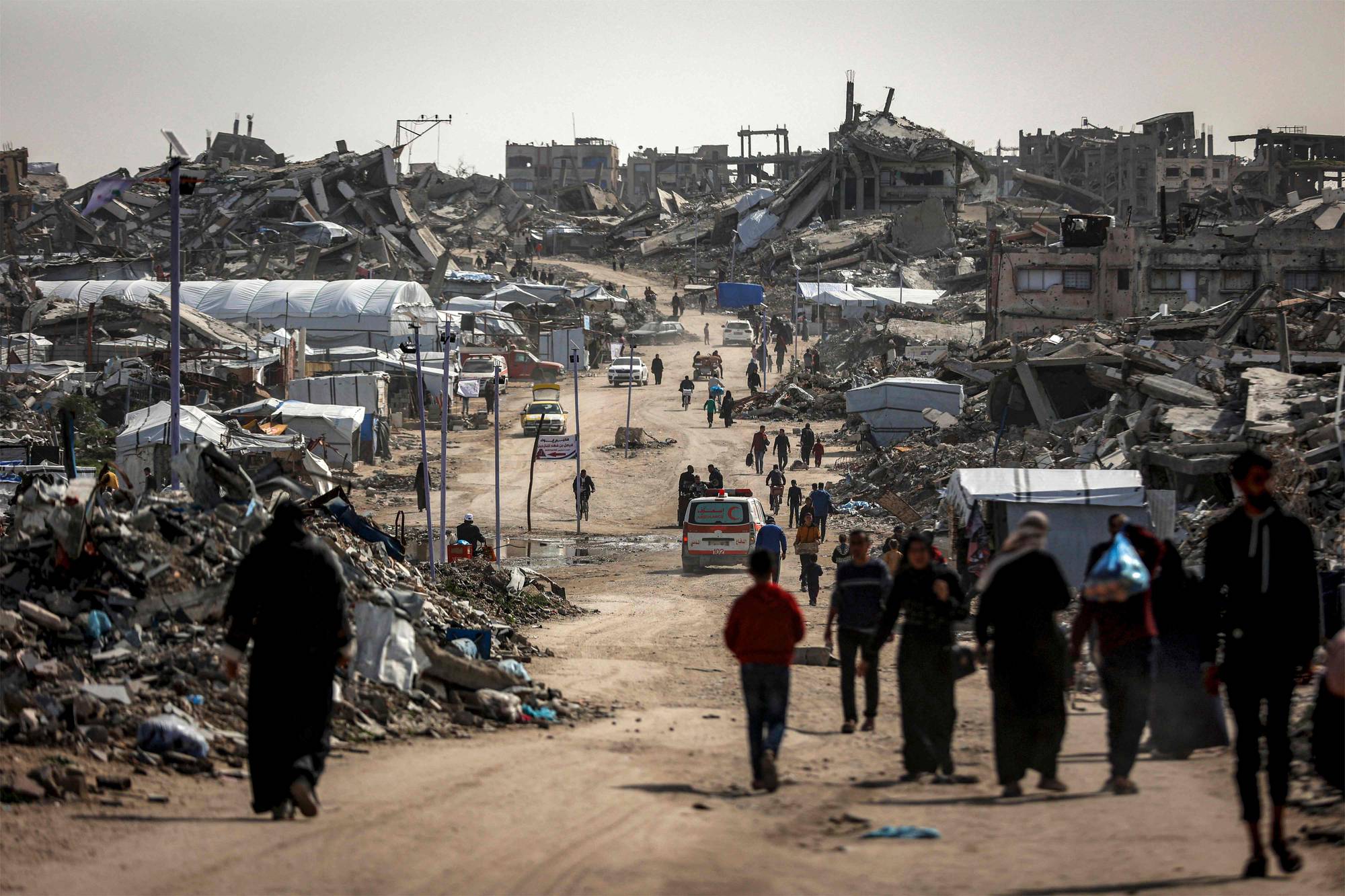 Jabalia i Gaza er totalt jevnet med jorden etter Israels krig mot Hamas