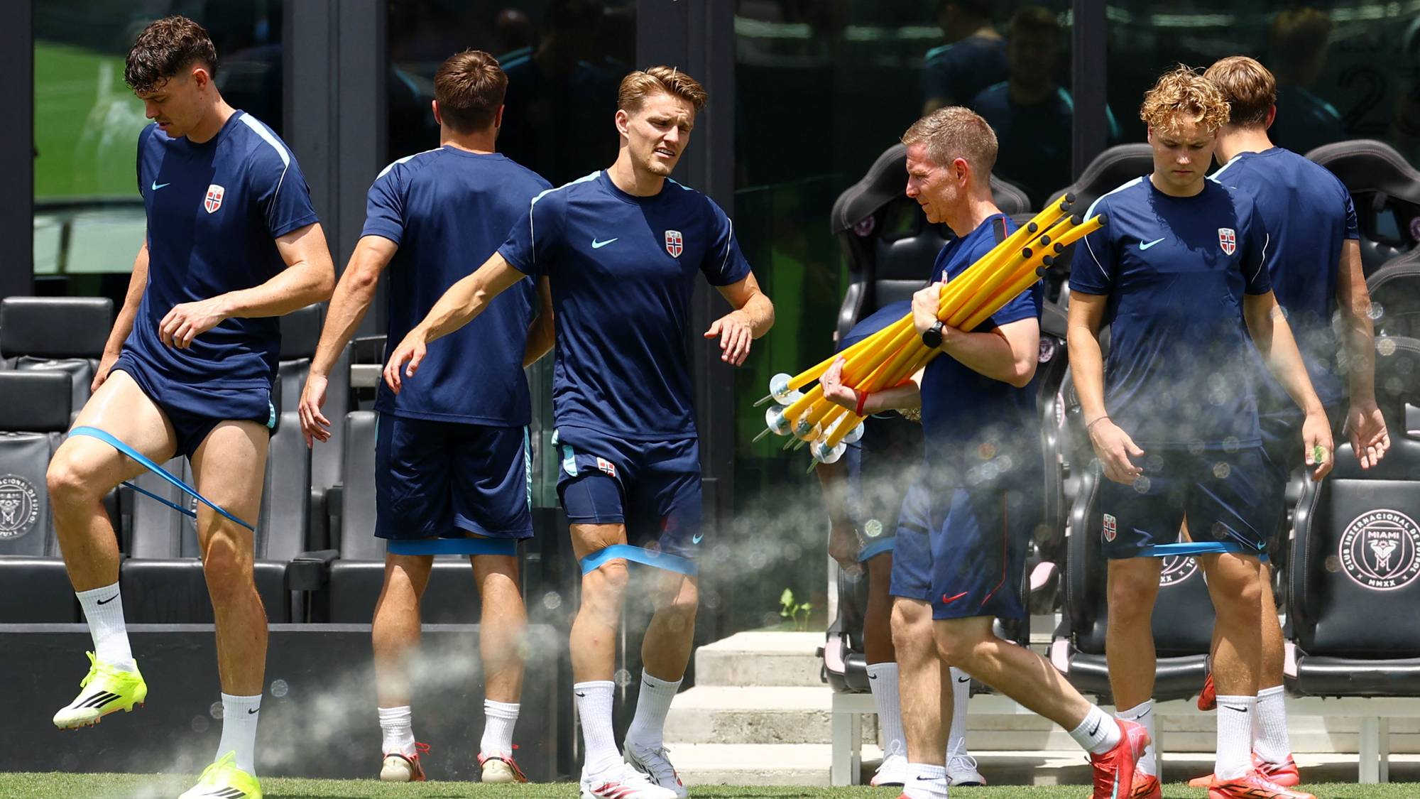 fotballspillere på trening