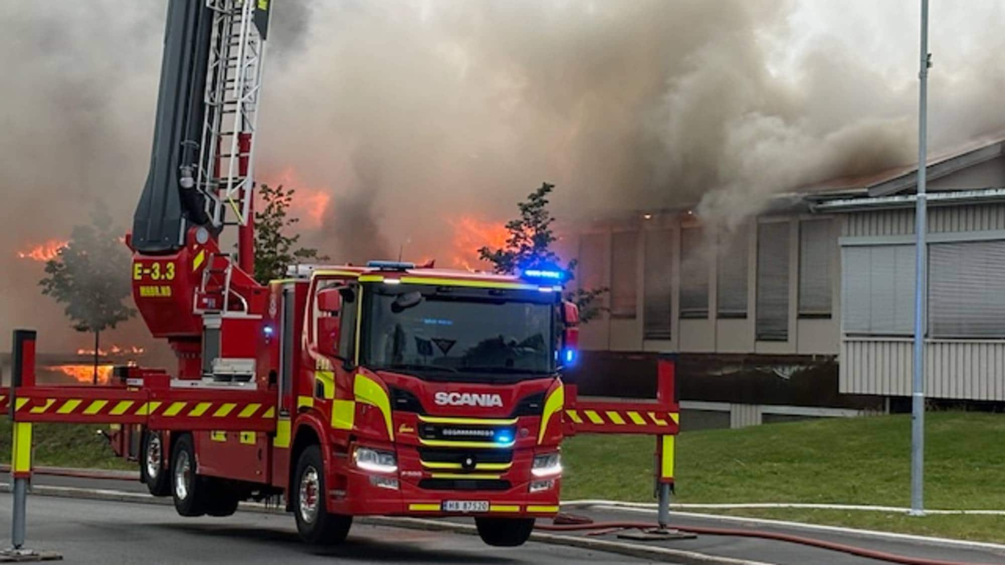 Brann på Løten ungdomsskole