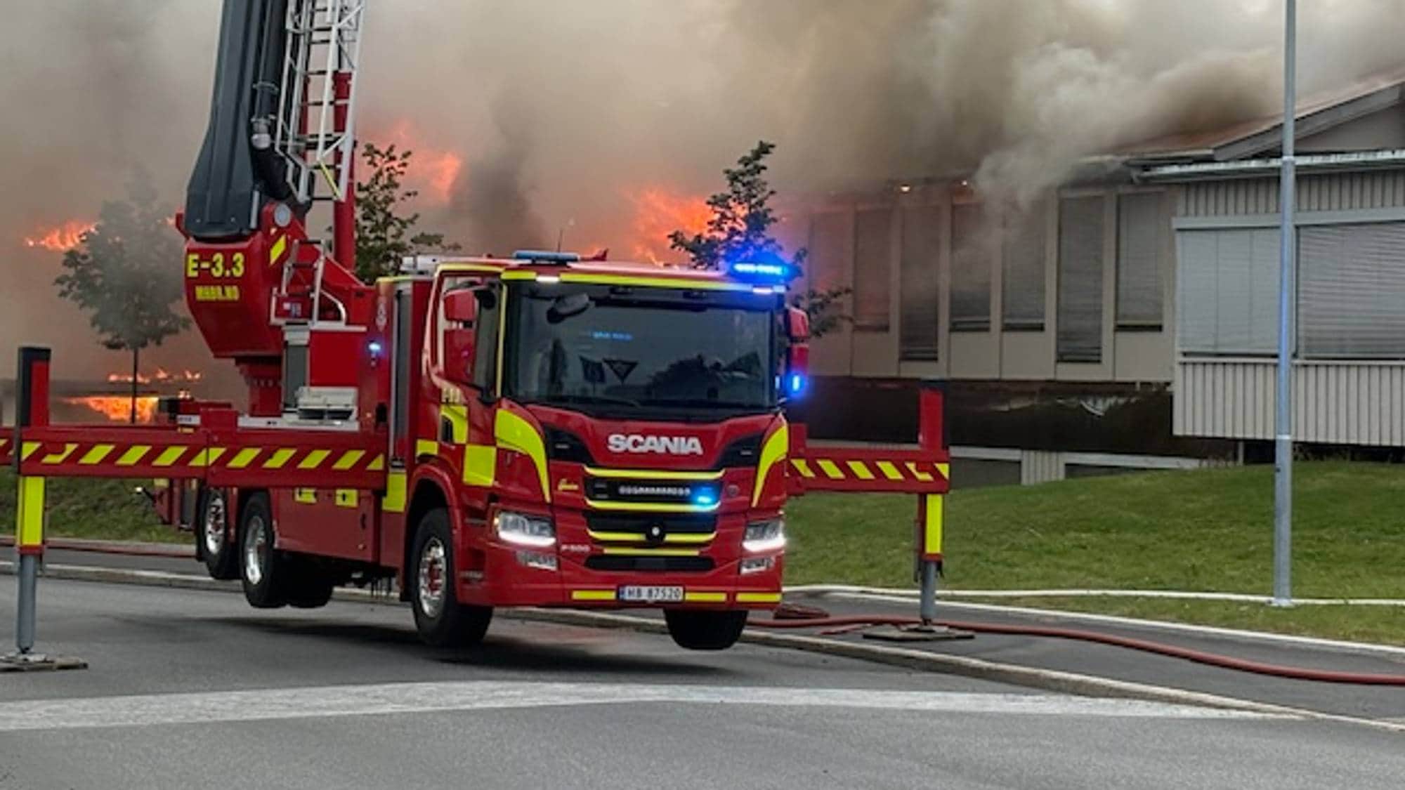 Brann på Løten ungdomsskole