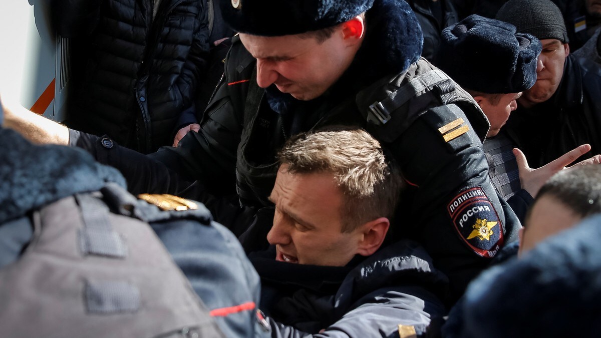 Navalnyj pågrepet i Russland