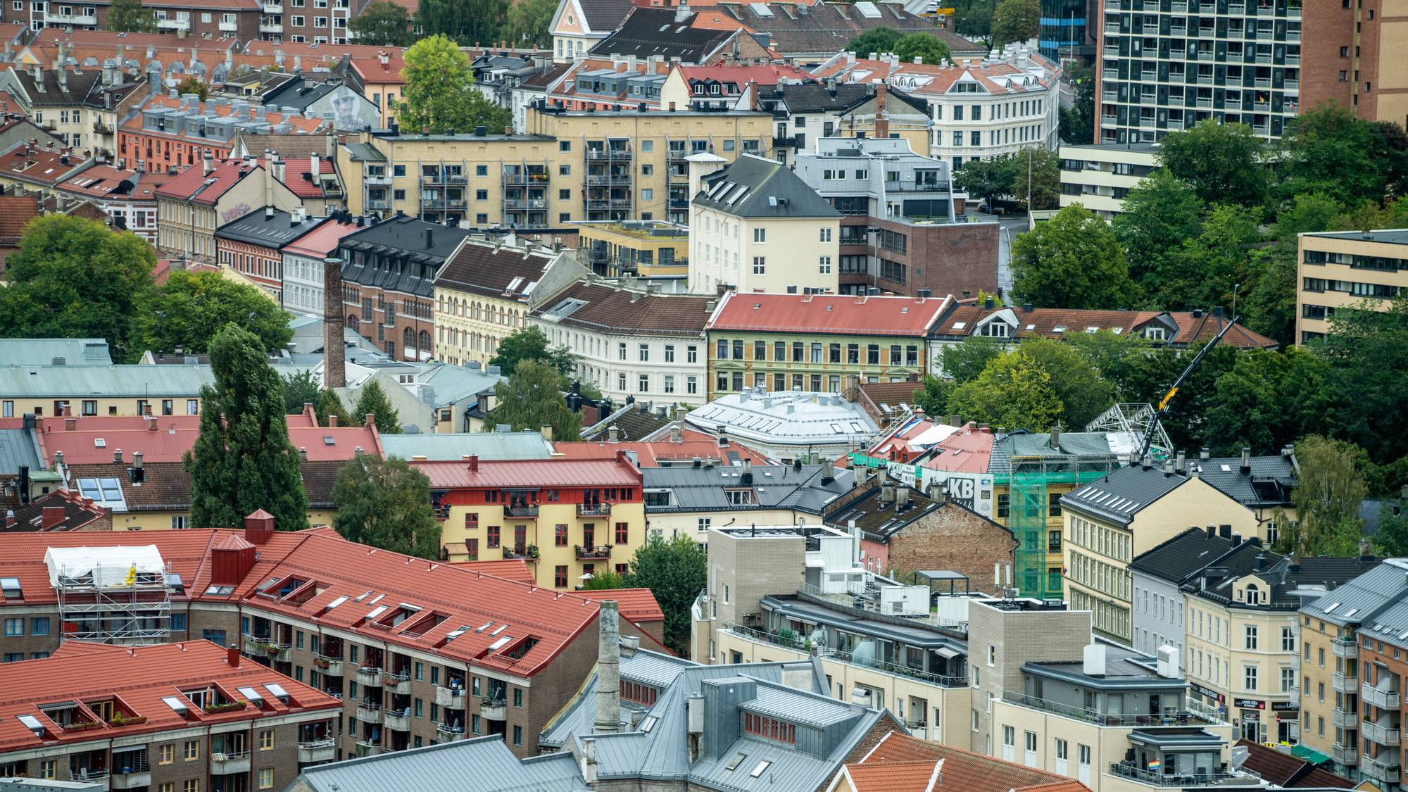 Oversiktsbilde over boliger i Oslo