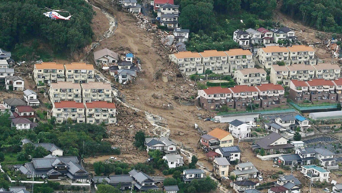 Jordskred i Japan