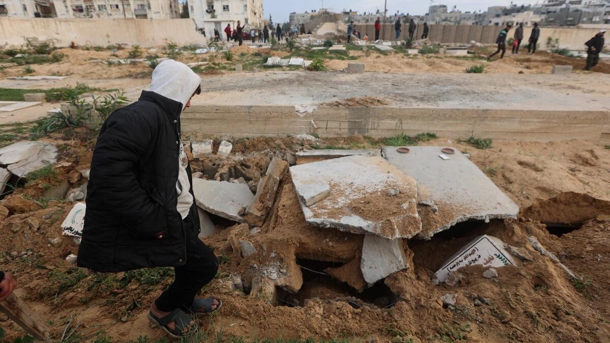 Israelske ødeleg­gelser av gravplasser i Gaza