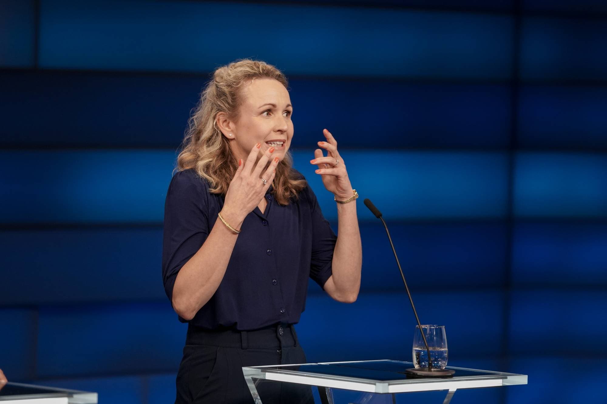 Psykologspesialist Line Marie Warholm deltek i Debatten om Pisa, skulen og elevar sine ferdigheiter i skulen. 15. september 2026. 