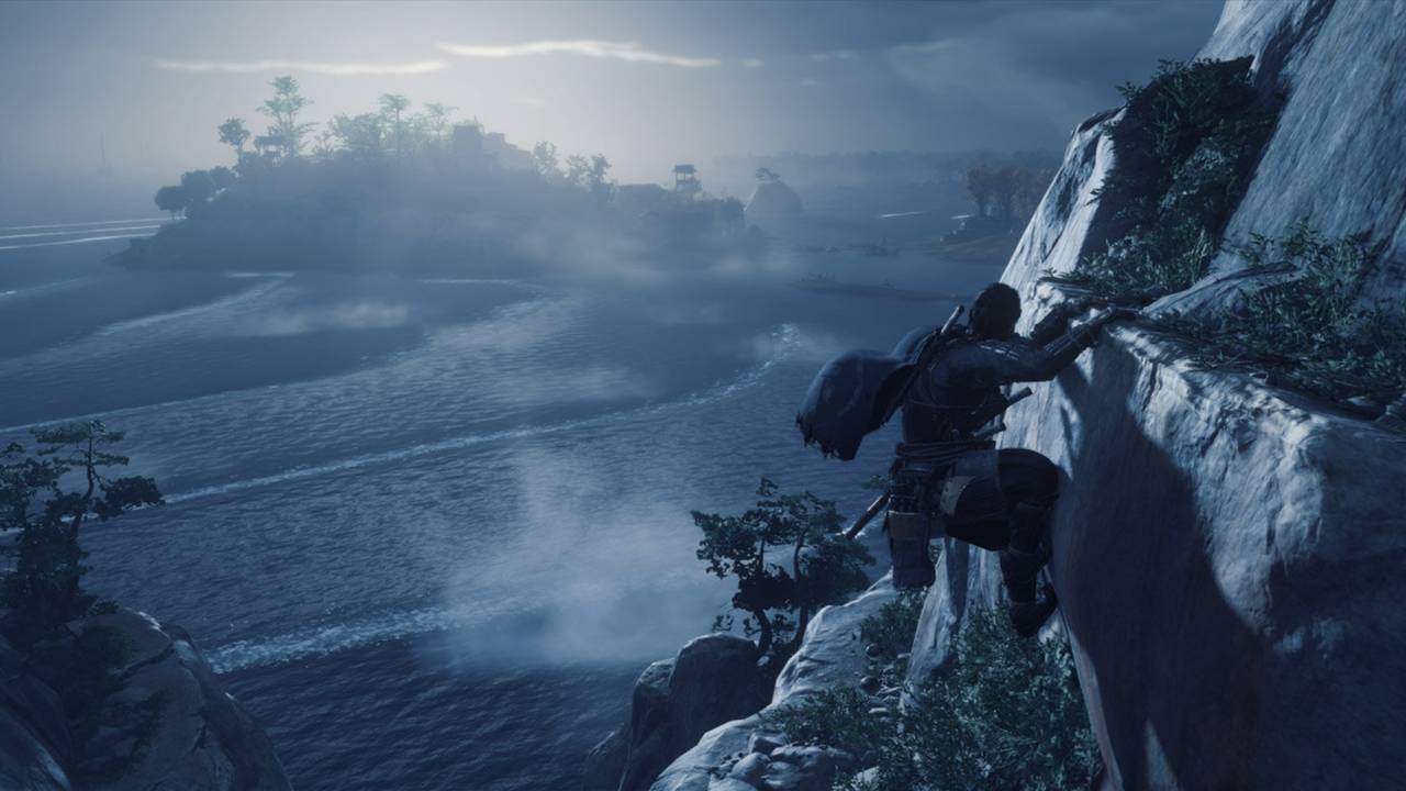 Skjermbilde fra spillet «Ghost of Tsushima».