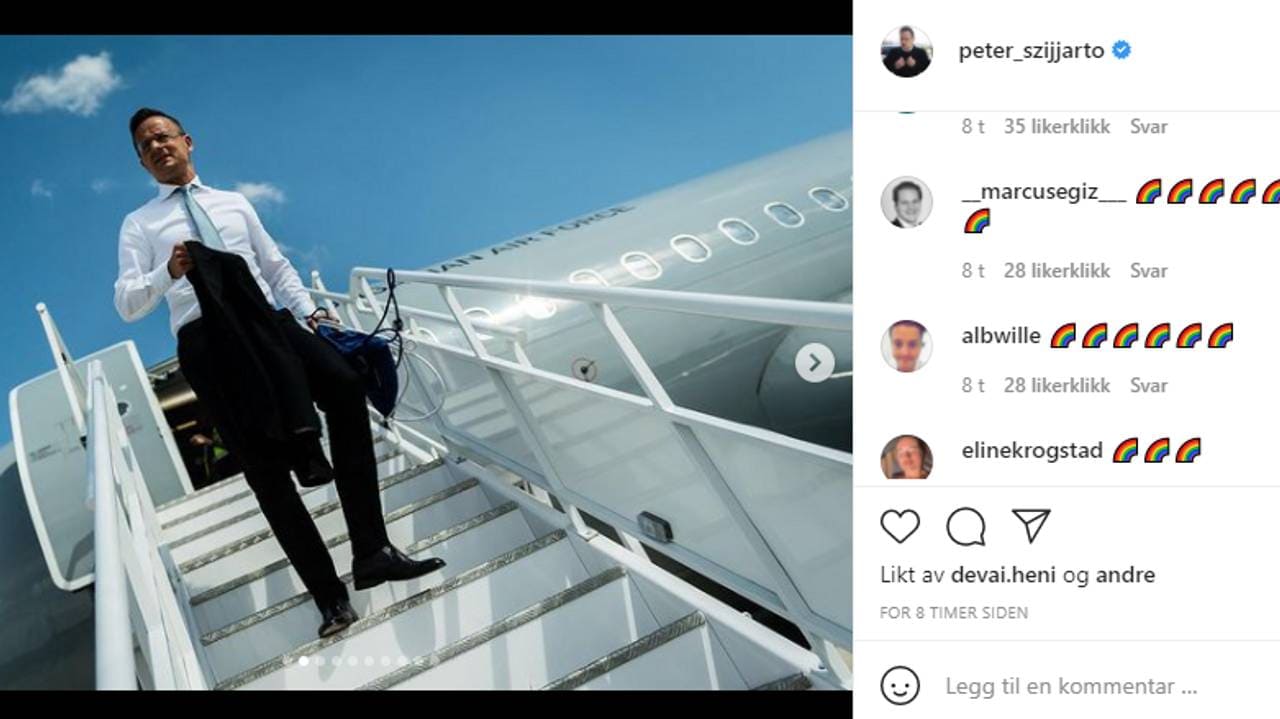 Peter Szijiartos instagram