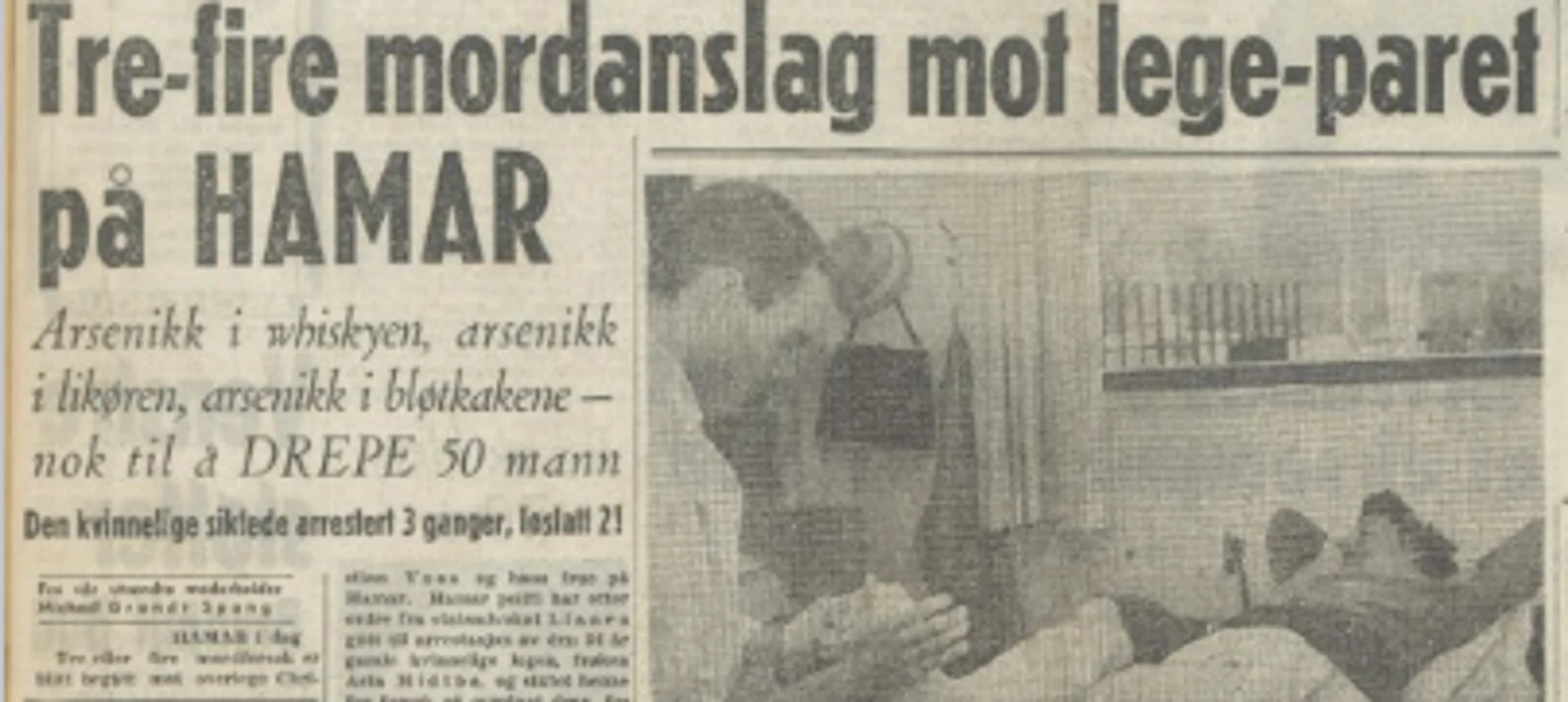 Det første avisoppslaget om Arsenikkmysteriet