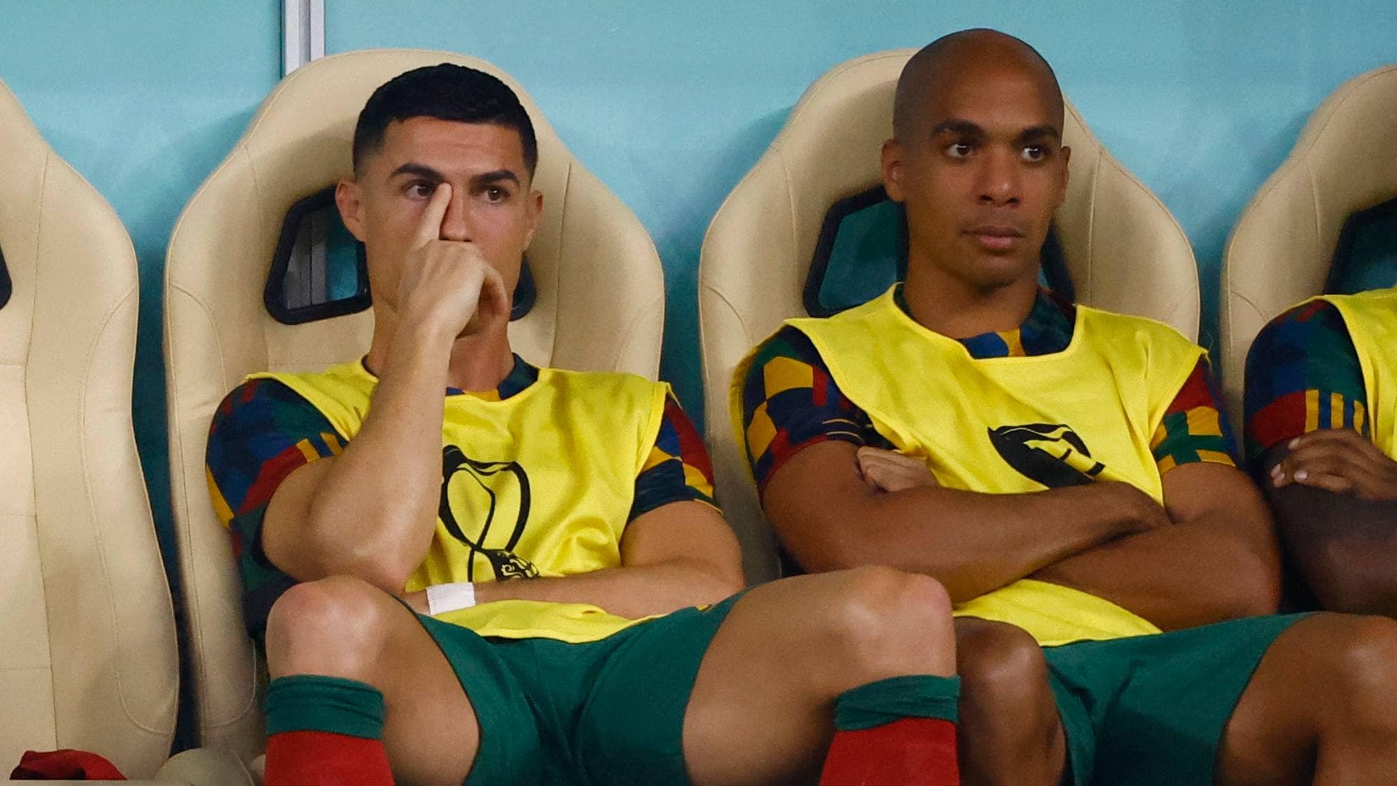 Ronaldo på benken under VM 2022.