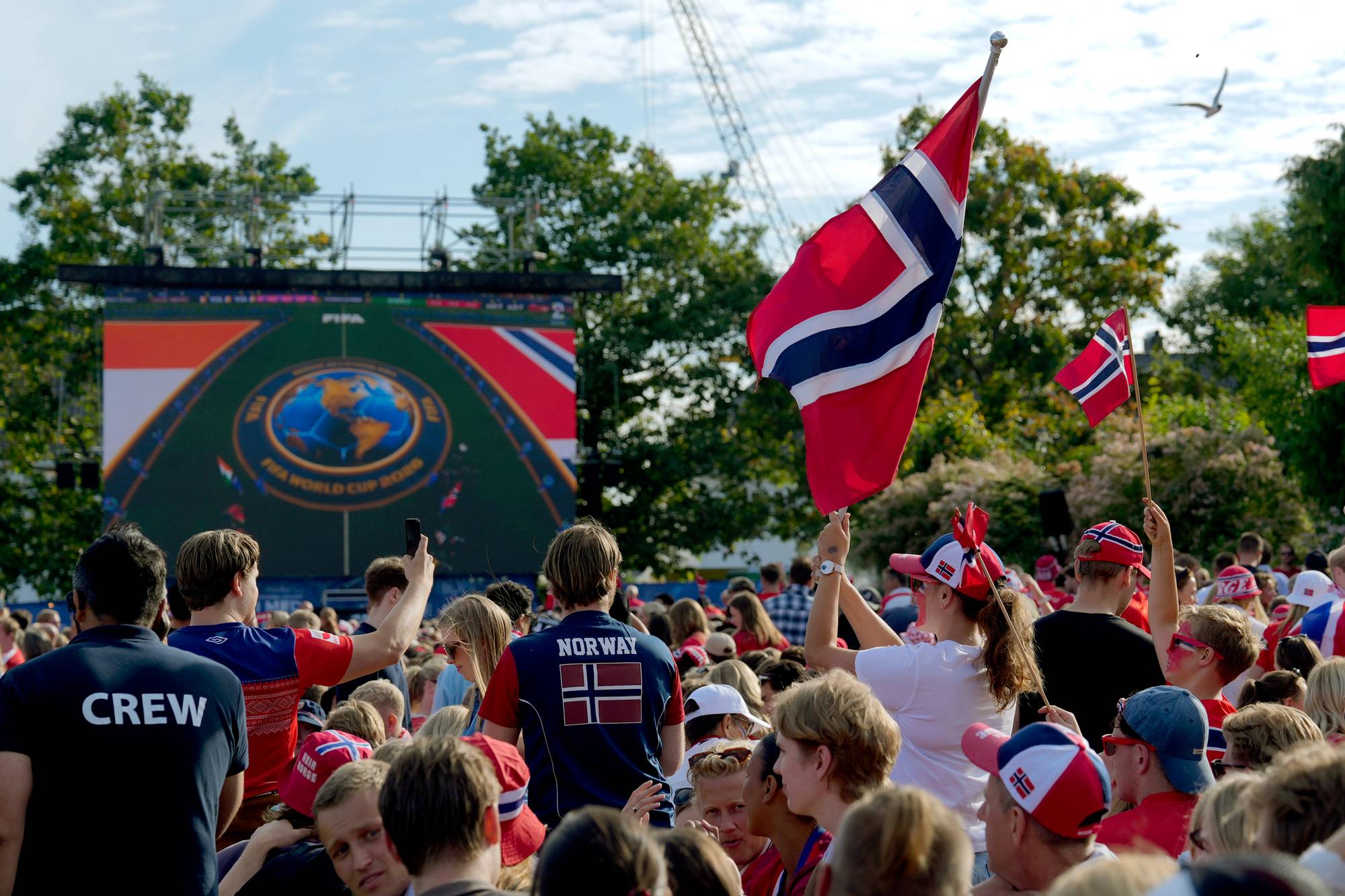 Storskjerm under VM i Gravane