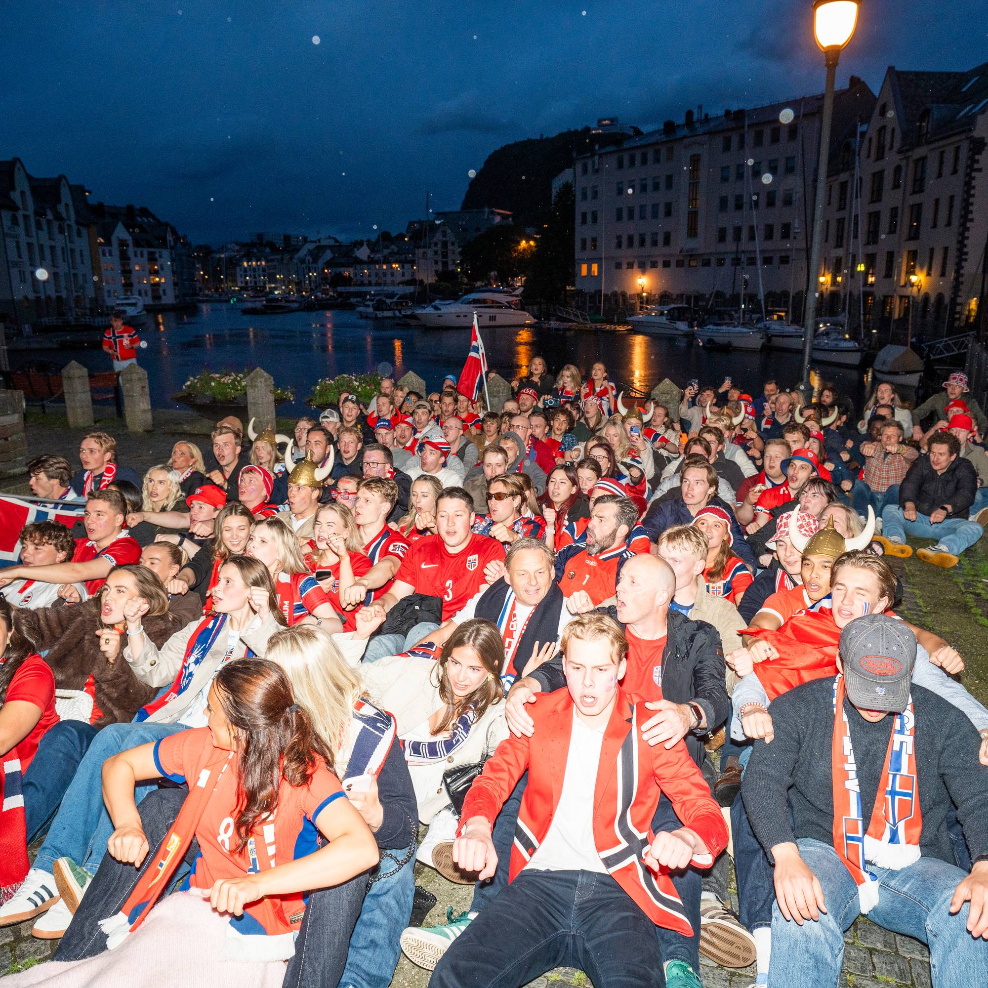 Det ble rodd i Ålesund sentrum også. 