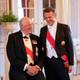 Javad Parsa / NTB Kong Harald, Emmanuel Macron og Brigitte Macron i gallaklær