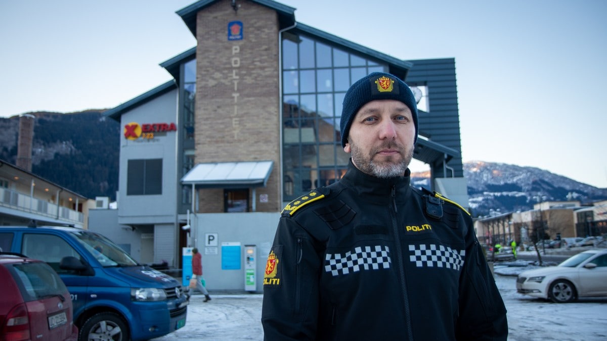 Magne Straumstein, politistasjonssjef i Sogn politistasjonsdistrikt FOTO: Sondre Dalaker/NRK