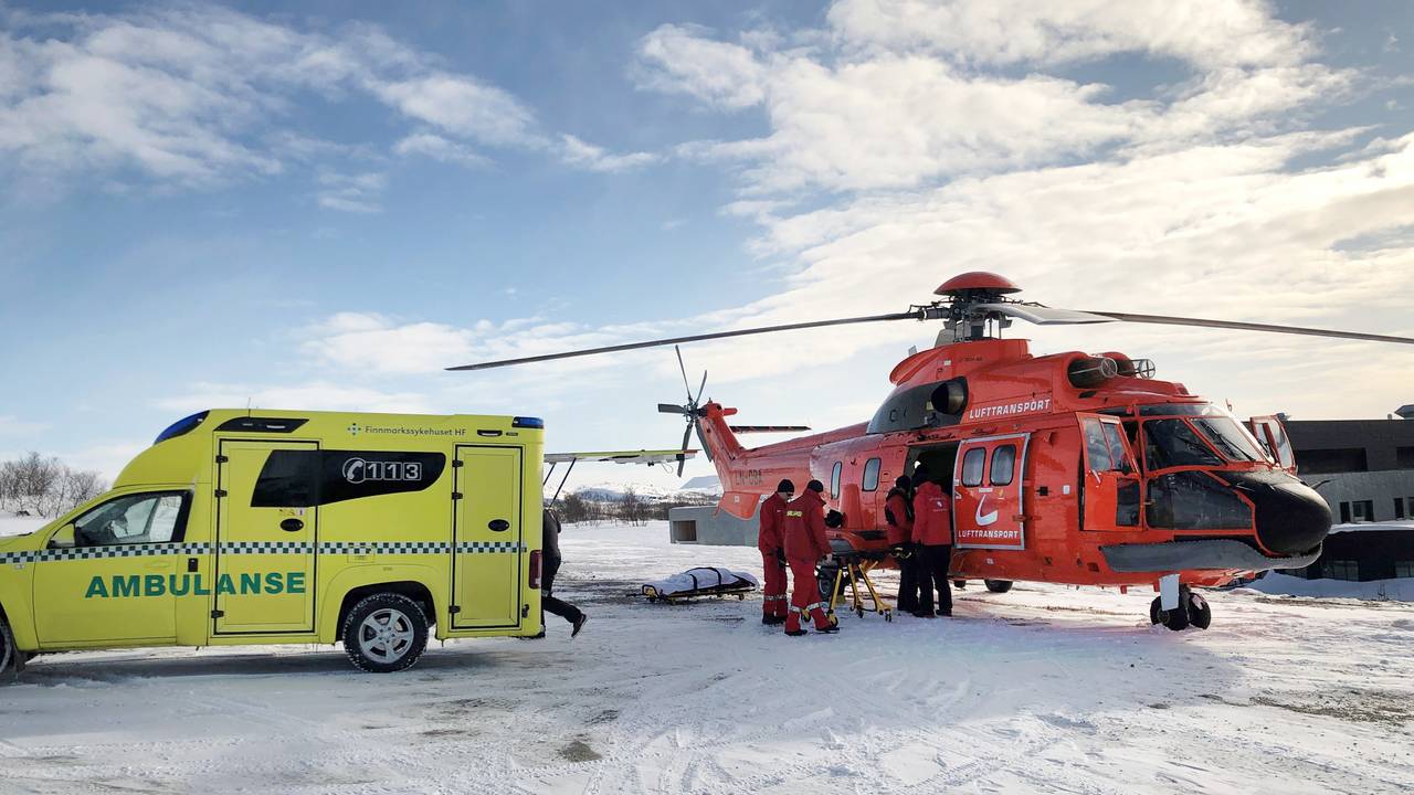 Ambulanse og Super Puma, korona
