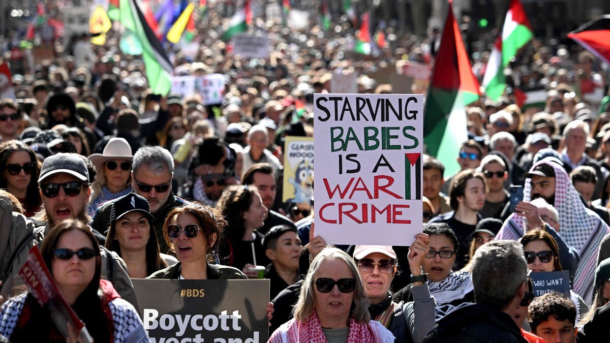 Store pro-palestinske demonstrasjonar i Australia