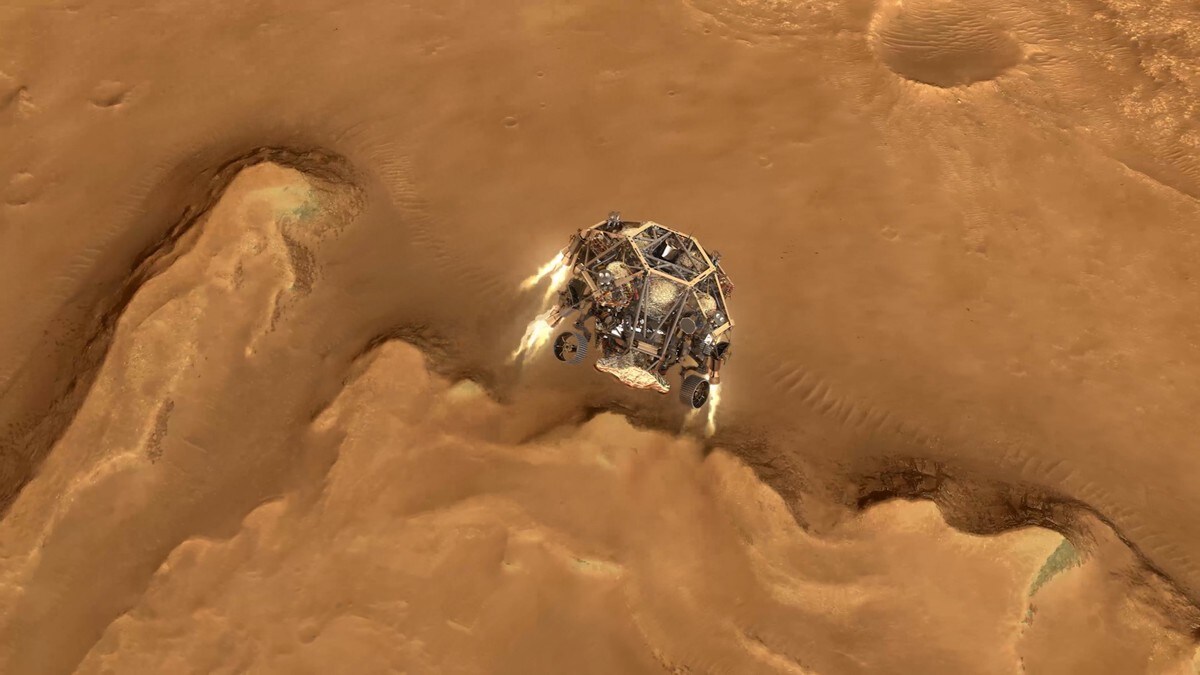 Se ny animasjon: Slik lander Nasa på Mars om to dager