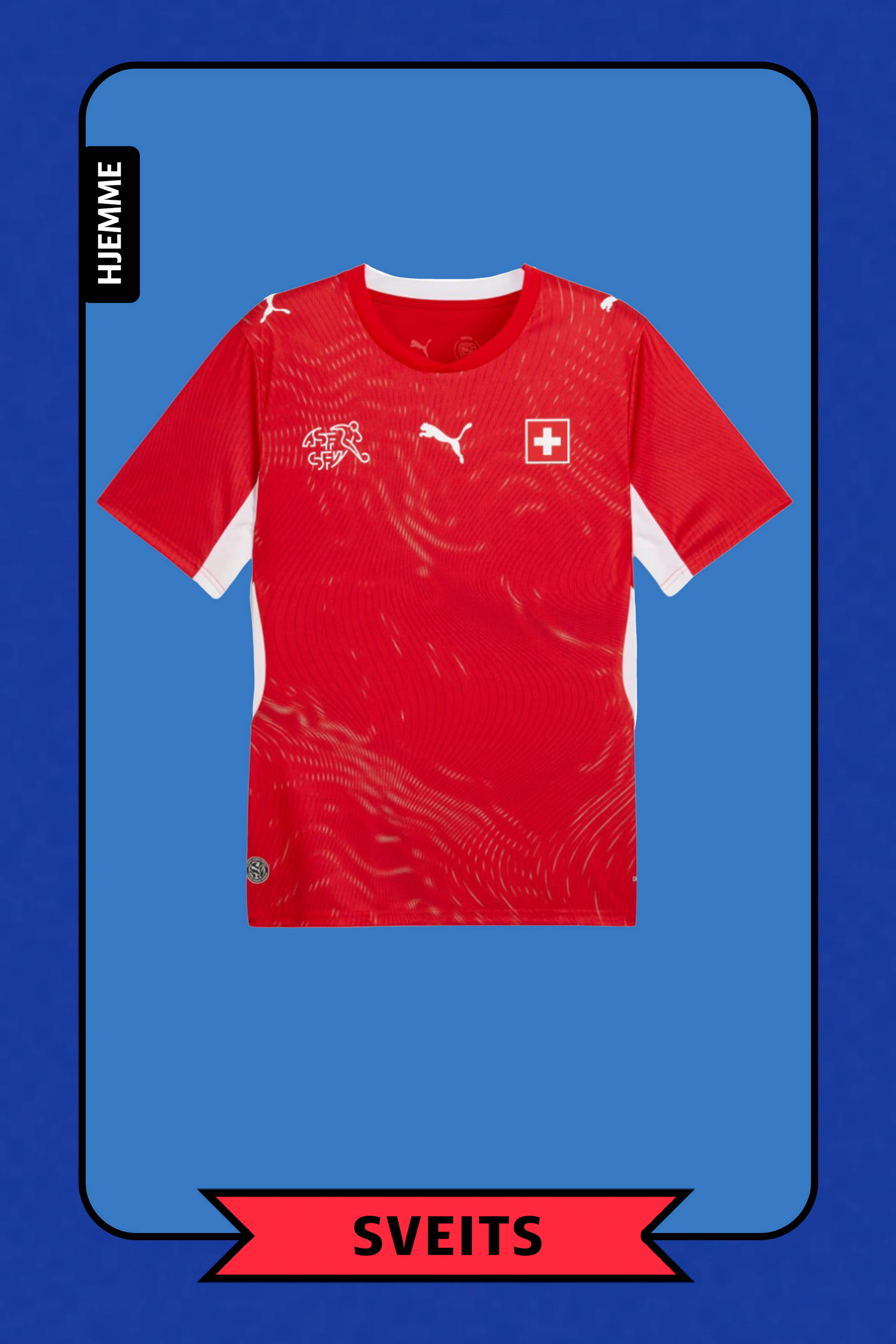 En rød fotballtrøye