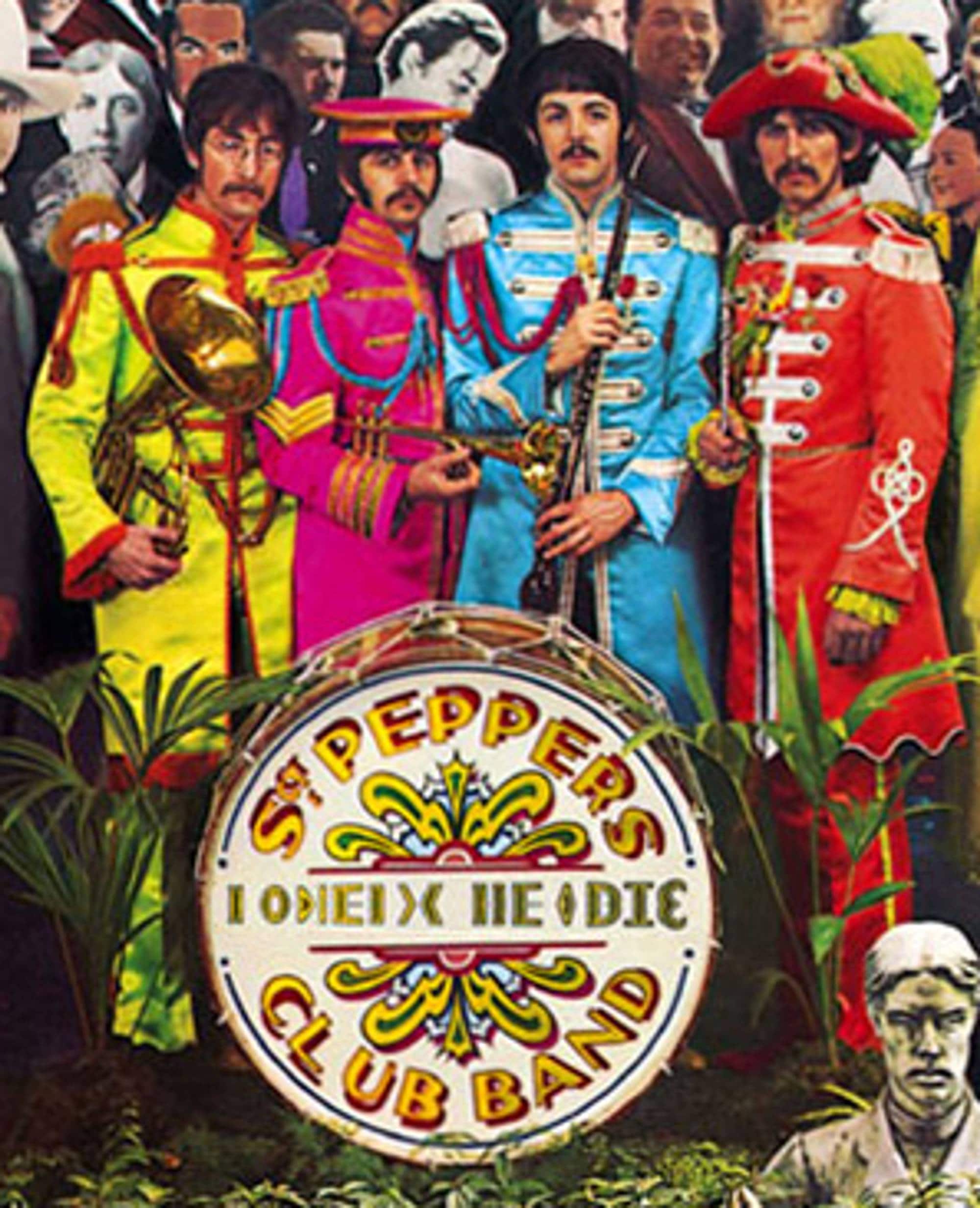 Beatles sgt peppers lonely hearts club. Обложка альбома Битлз Sgt Pepper s Lonely Hearts Club Band. Обложка Битлз сержант Пеппер. The Beatles Sgt. Pepper's Lonely Hearts Club Band обложка. Sgt. Pepper's Lonely Hearts Club Band Битлз.
