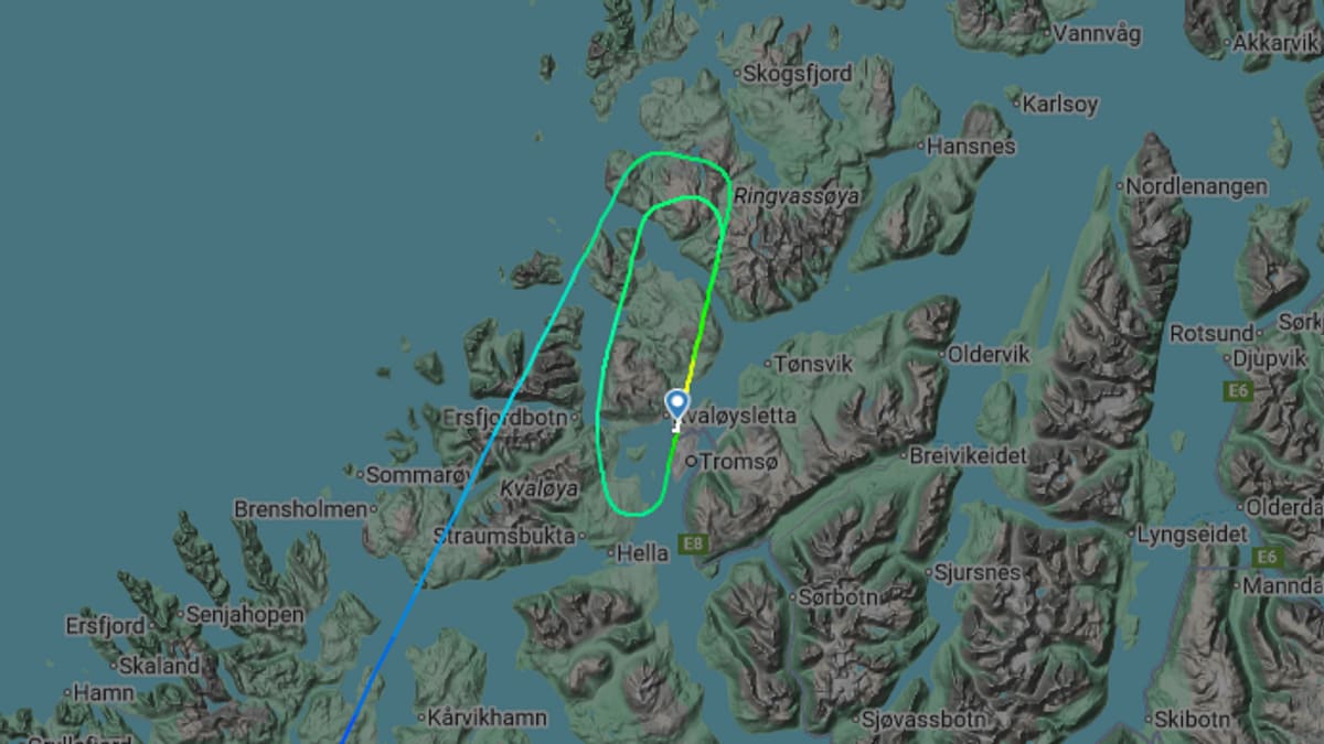 Fly avbrøt avbrøt landing på grunn av drone