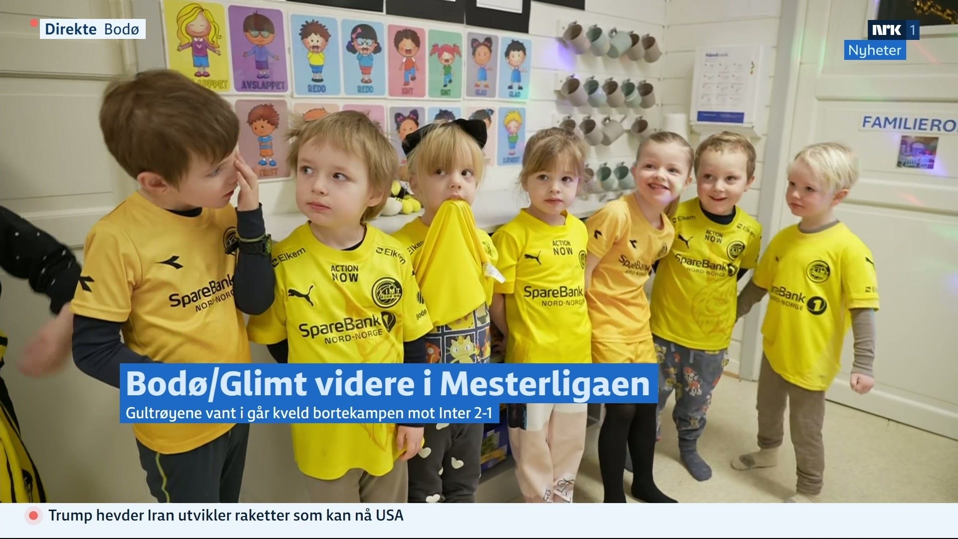 Barnehagen er kledd i gult