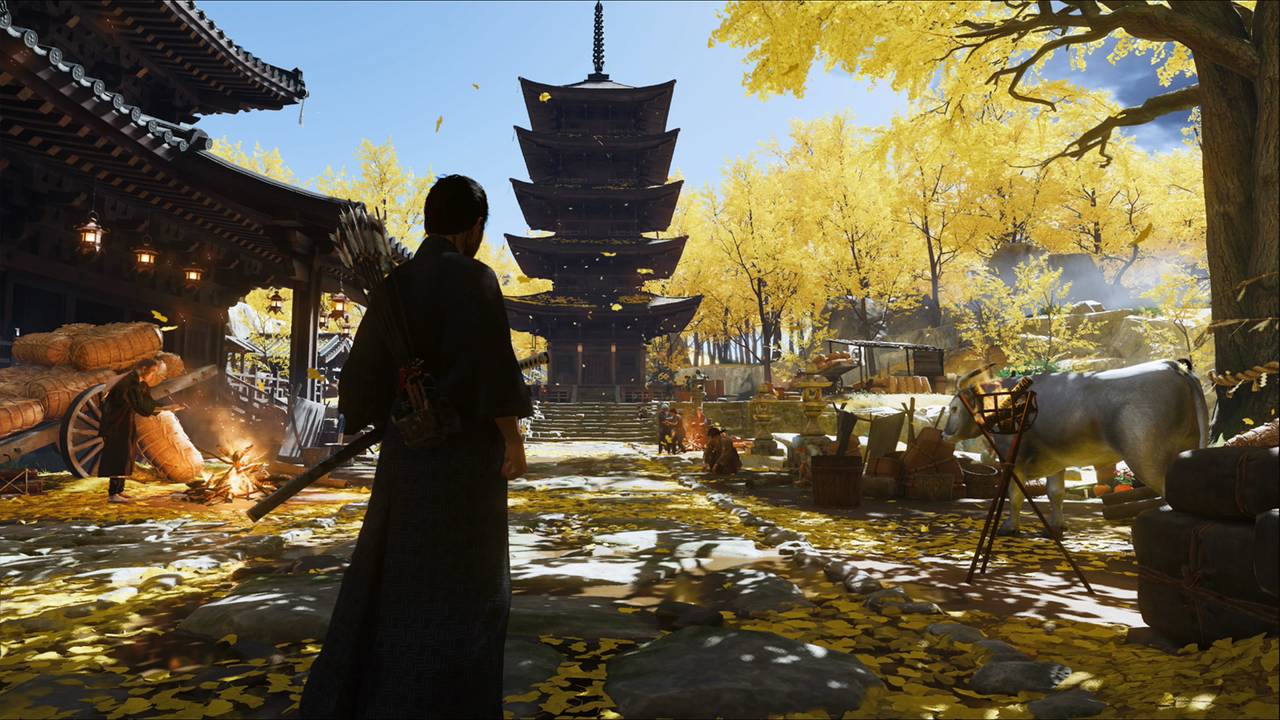 Skjermbilde fra spillet «Ghost of Tsushima».