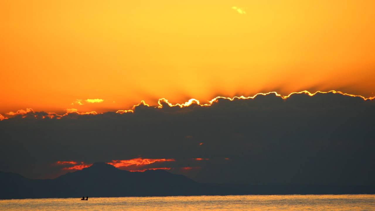 Malawisjøen i solnedgang