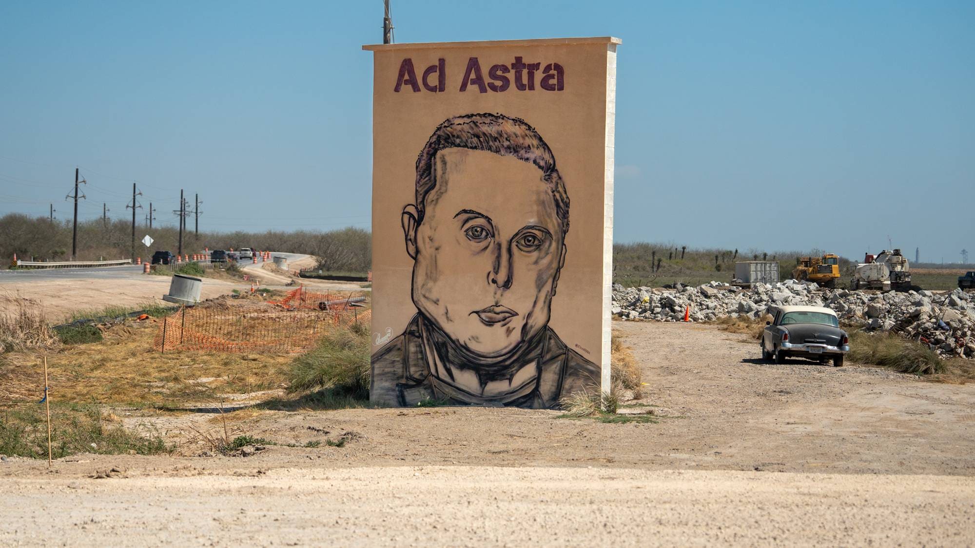 Et kunstverk av Elon Musk