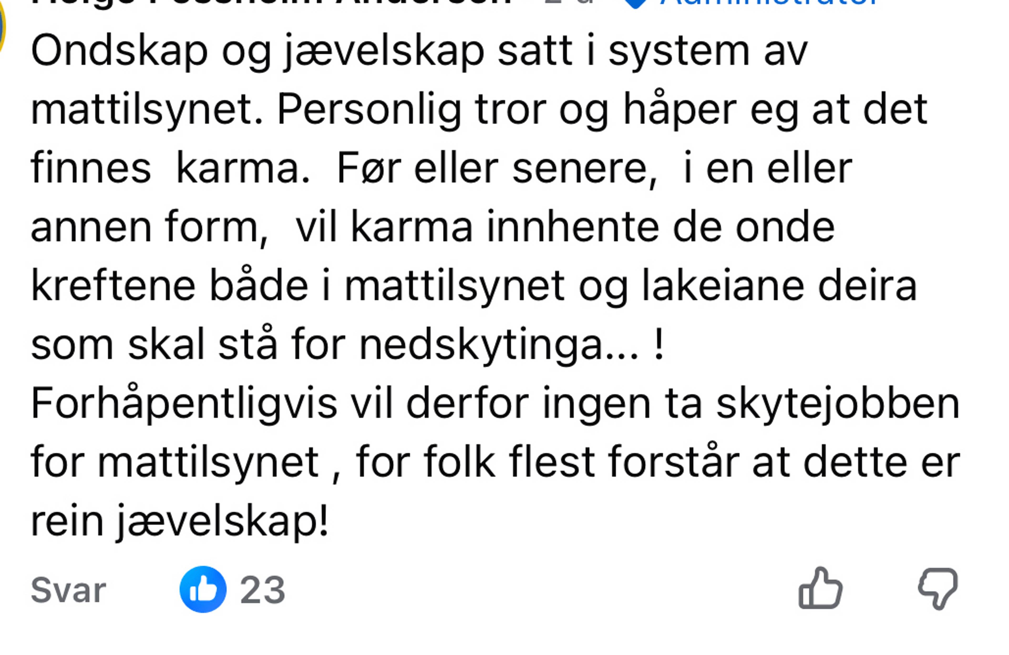 skjermdump frå støttegruppe for geitene på Kvist