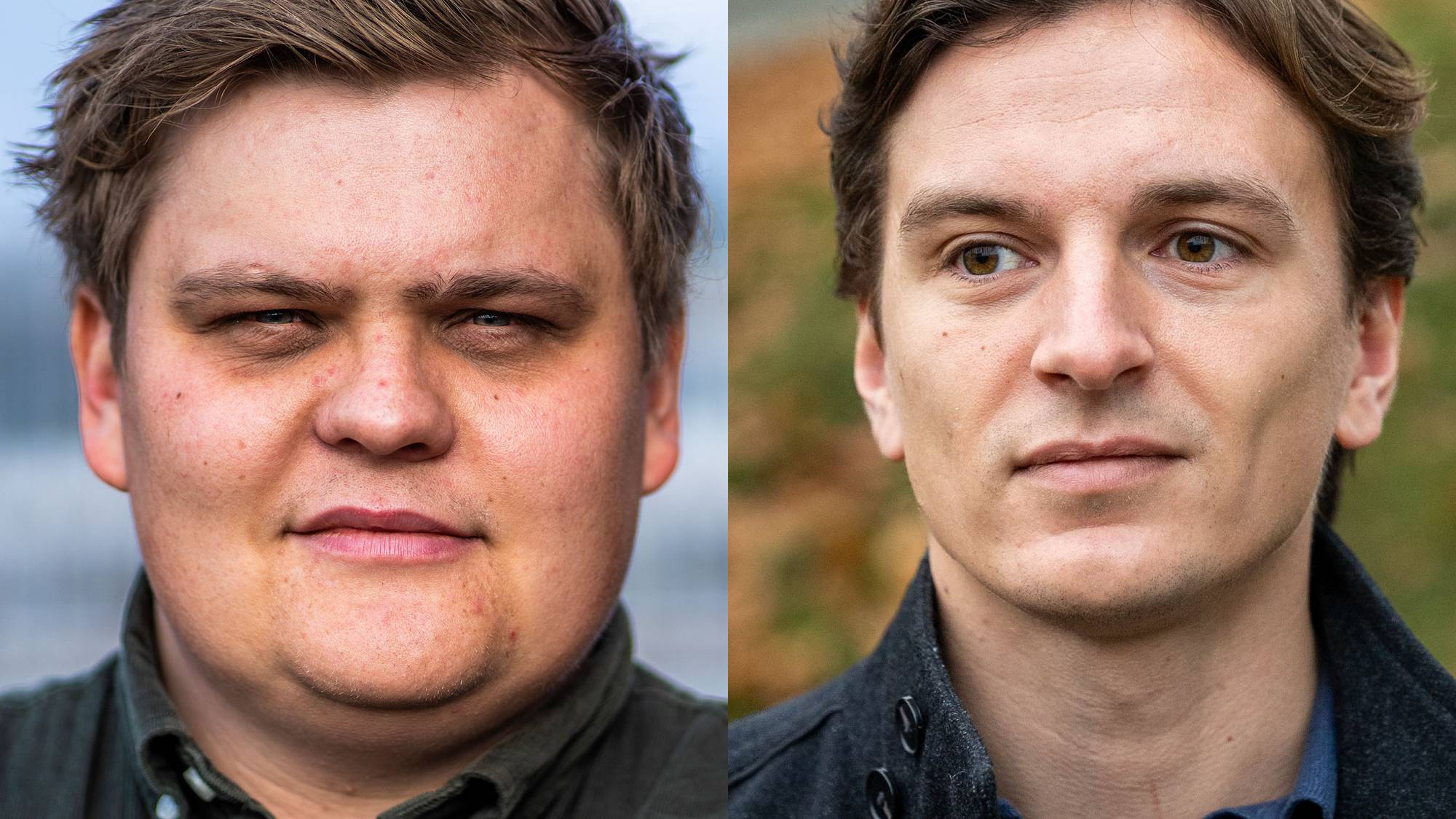 en collage av to menn (Bildebeskrivelsen er laget av en KI-tjeneste)