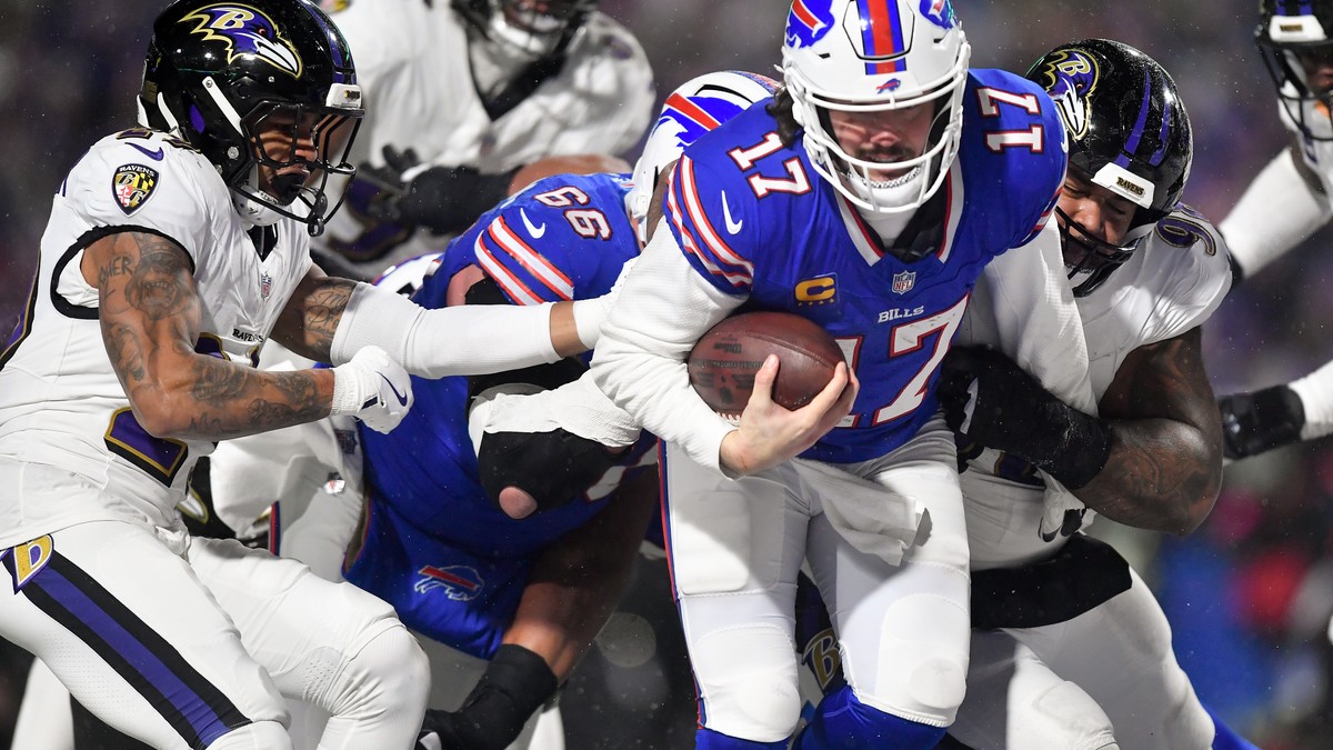 Josh Allen vant QB-duellen i kulda – Bills slo Ravens i NFL-kvartfinalen