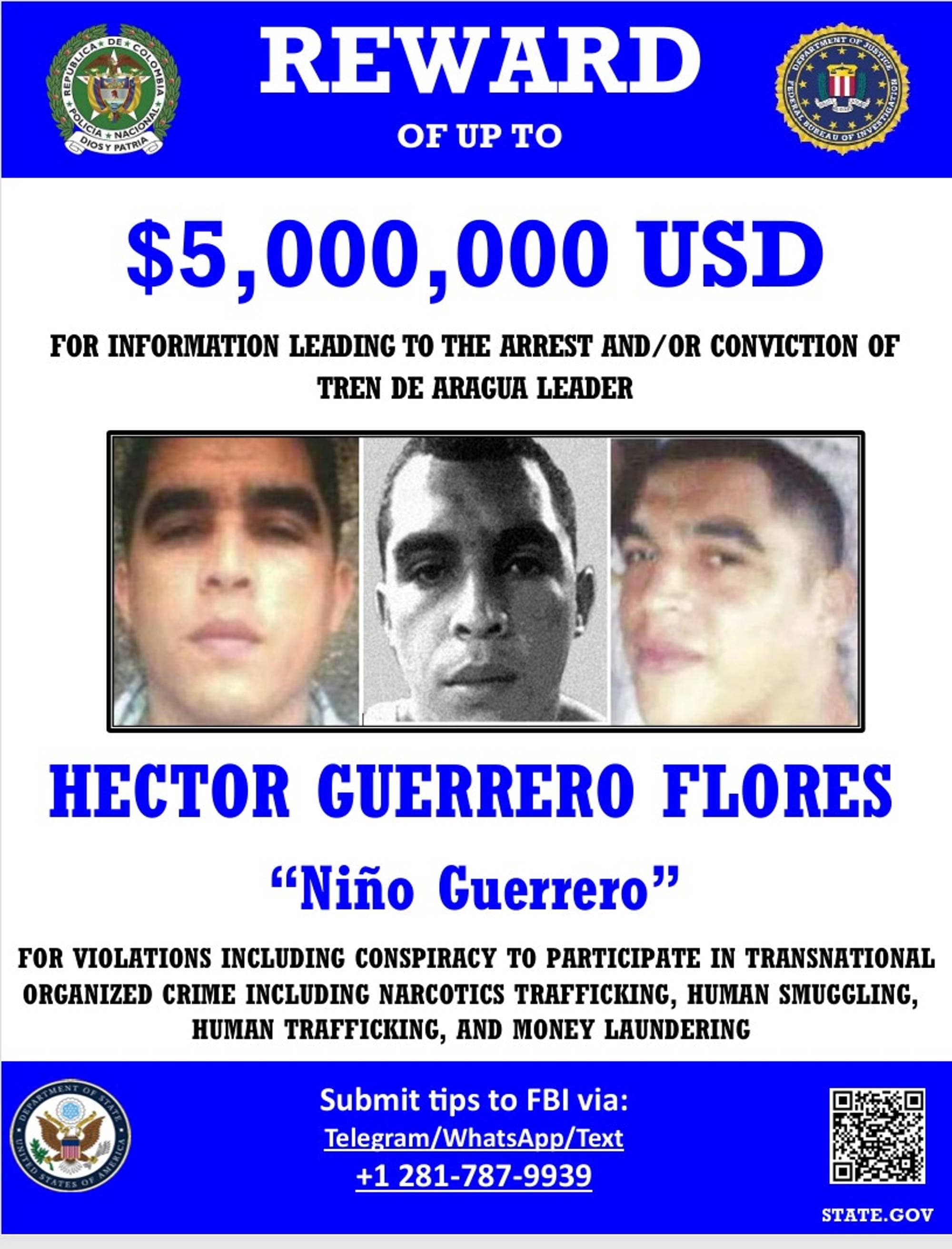 Etterlysning av Hector Guerrero Flores, også kalt Niño Guerrero 