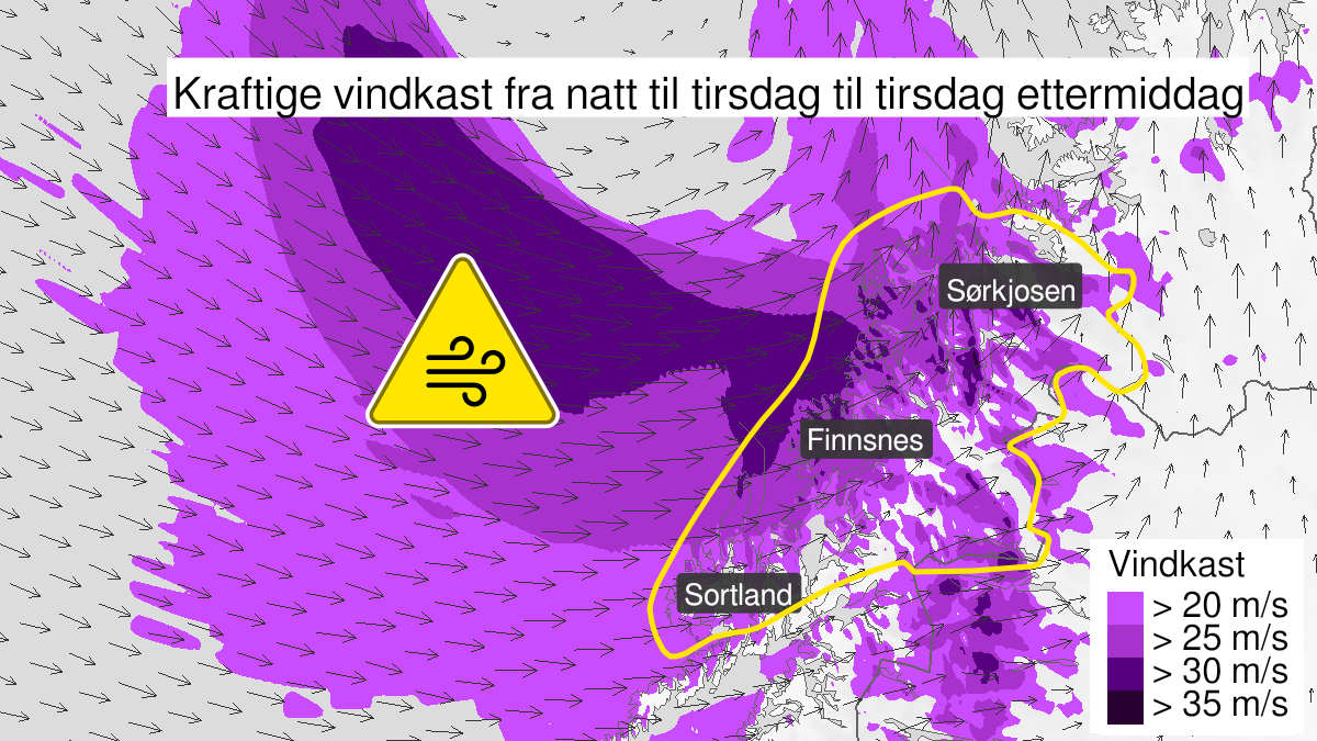 Uvær i Nord-Norge: Venter full storm på kysten