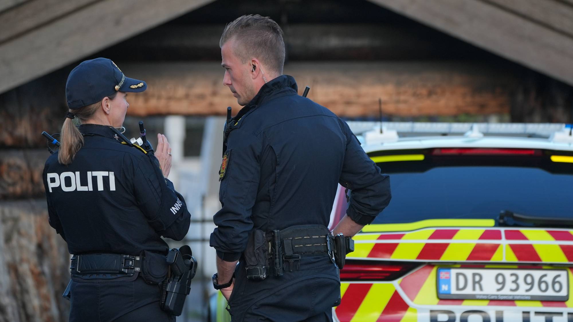 Politi på stedet