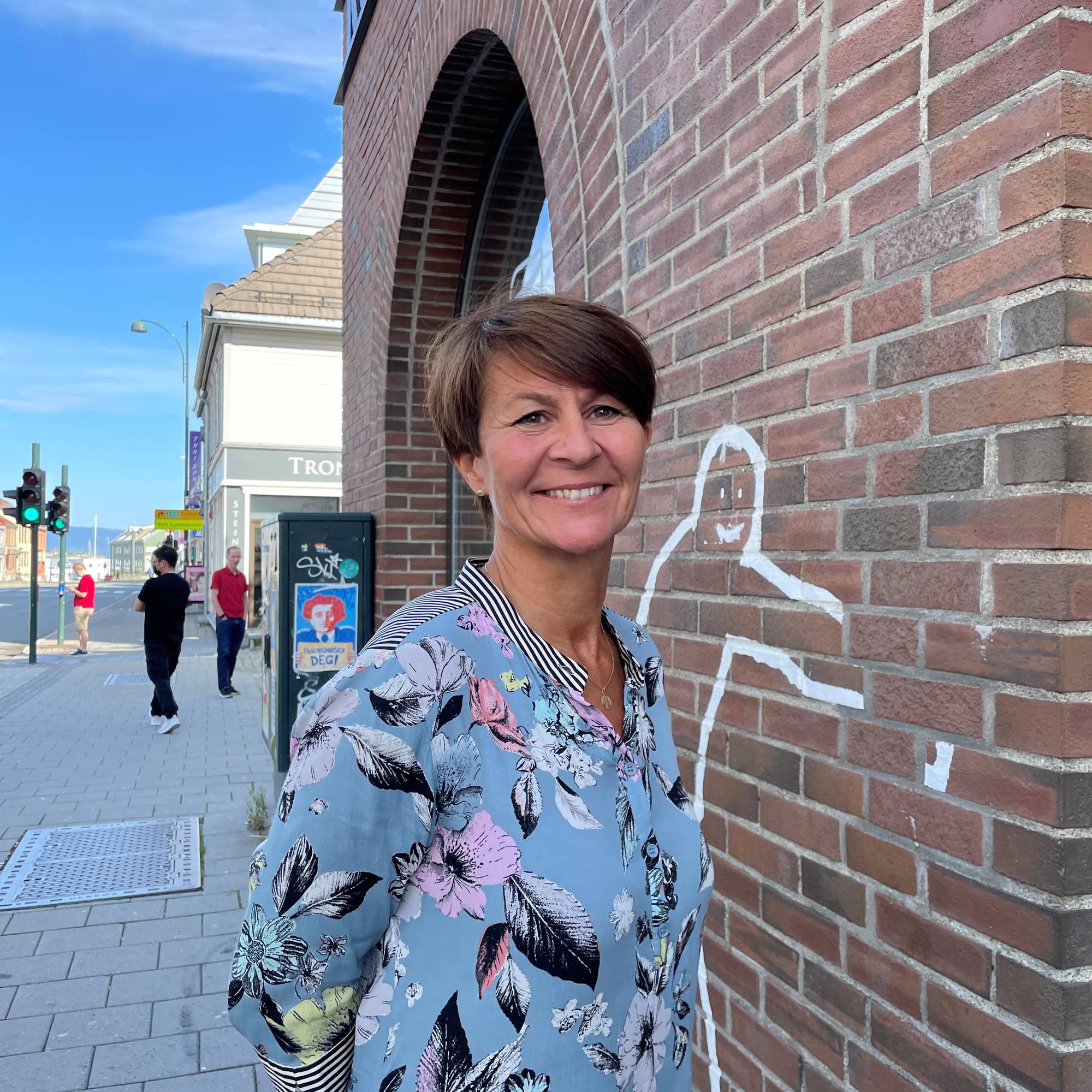 Grete Opsal kommunikasjonsdirektør i ATB snakker om kontantfri betaling på kollektivtransport som følge av koronakrisa. 6. august 2021.