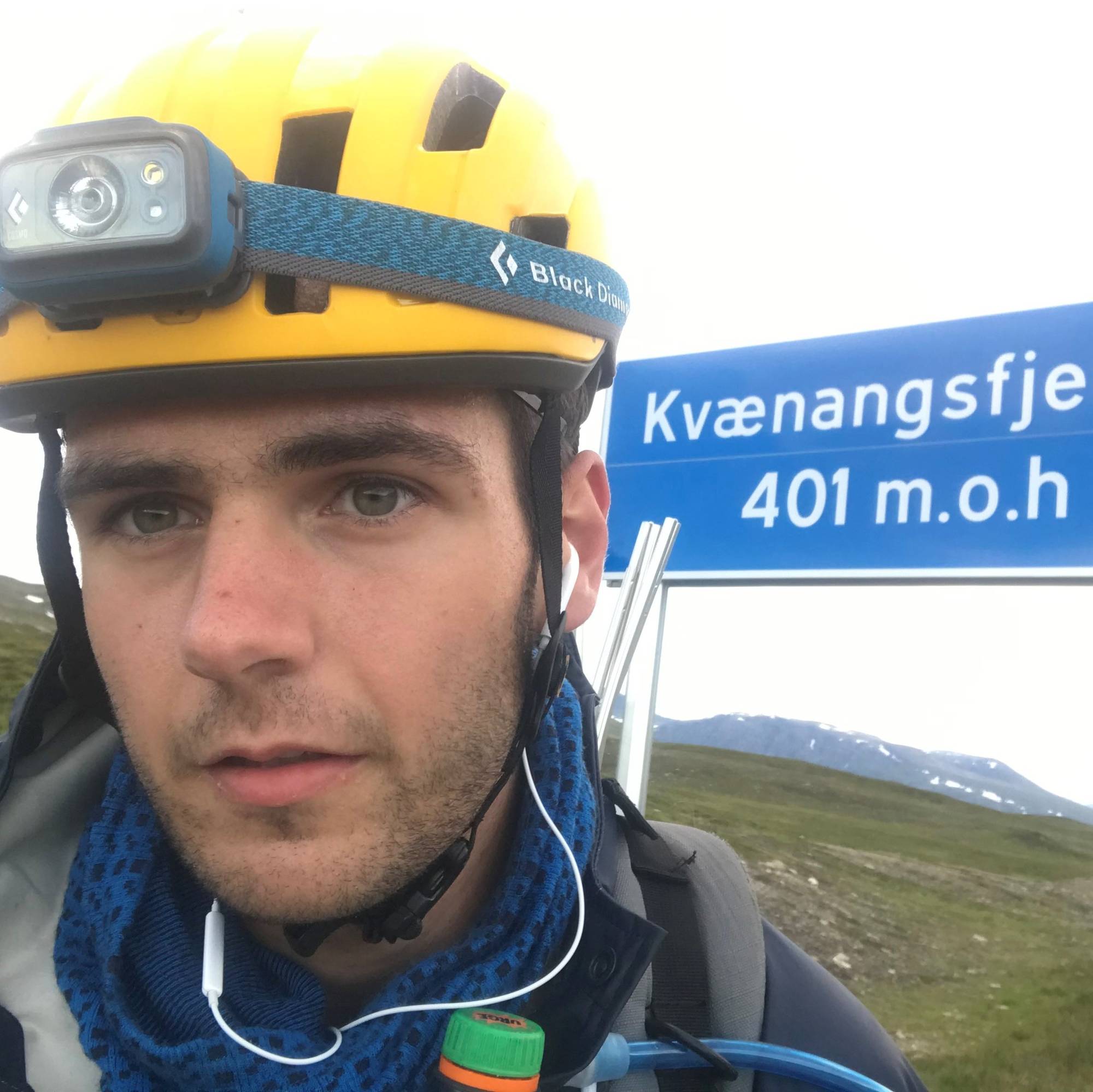 Joachim Lanham på toppen av Kvænangsfjellet.
