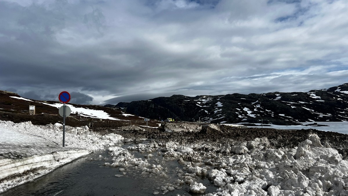 Stort ras over vei ved Gaustatoppen