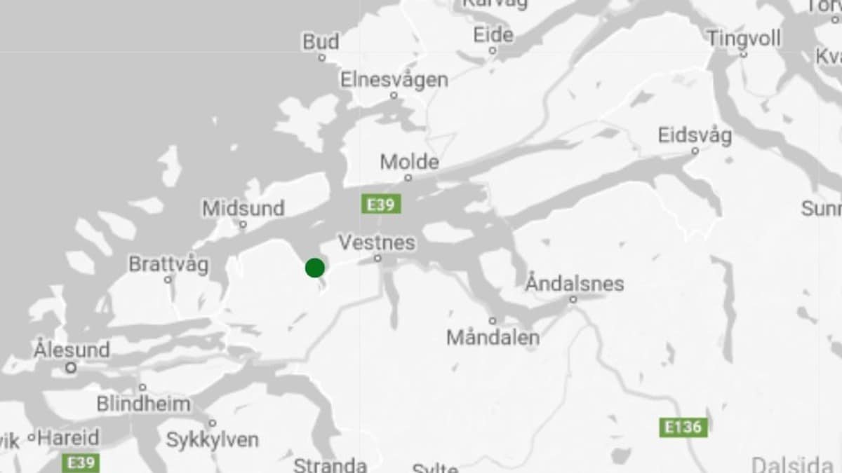 Jordskjelv registrert sørvest for Molde: – Kjende at huset vibrerte litt