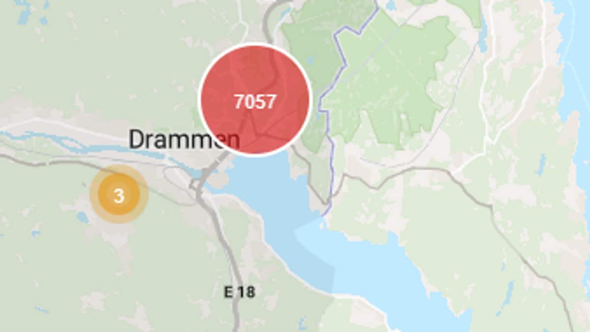 Flere tusen kunder uten strøm i Lier