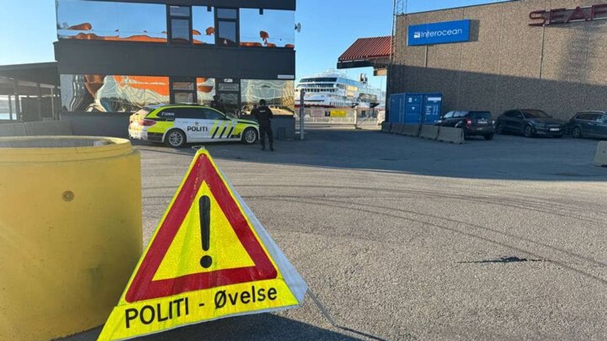 Øver på skrekkscenario i Kristiansand havn