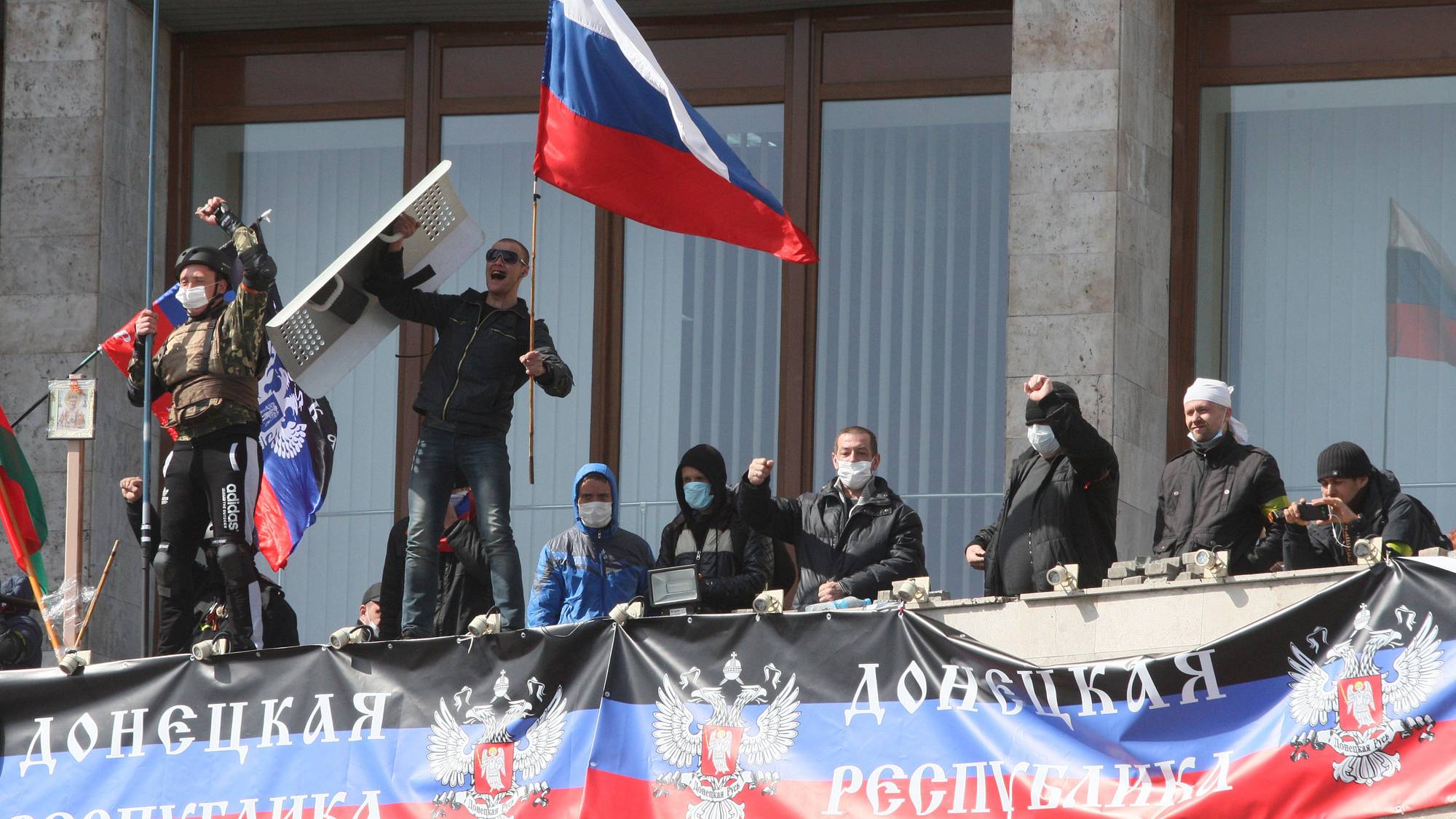 Pro-russiske aktivister i Donetsk