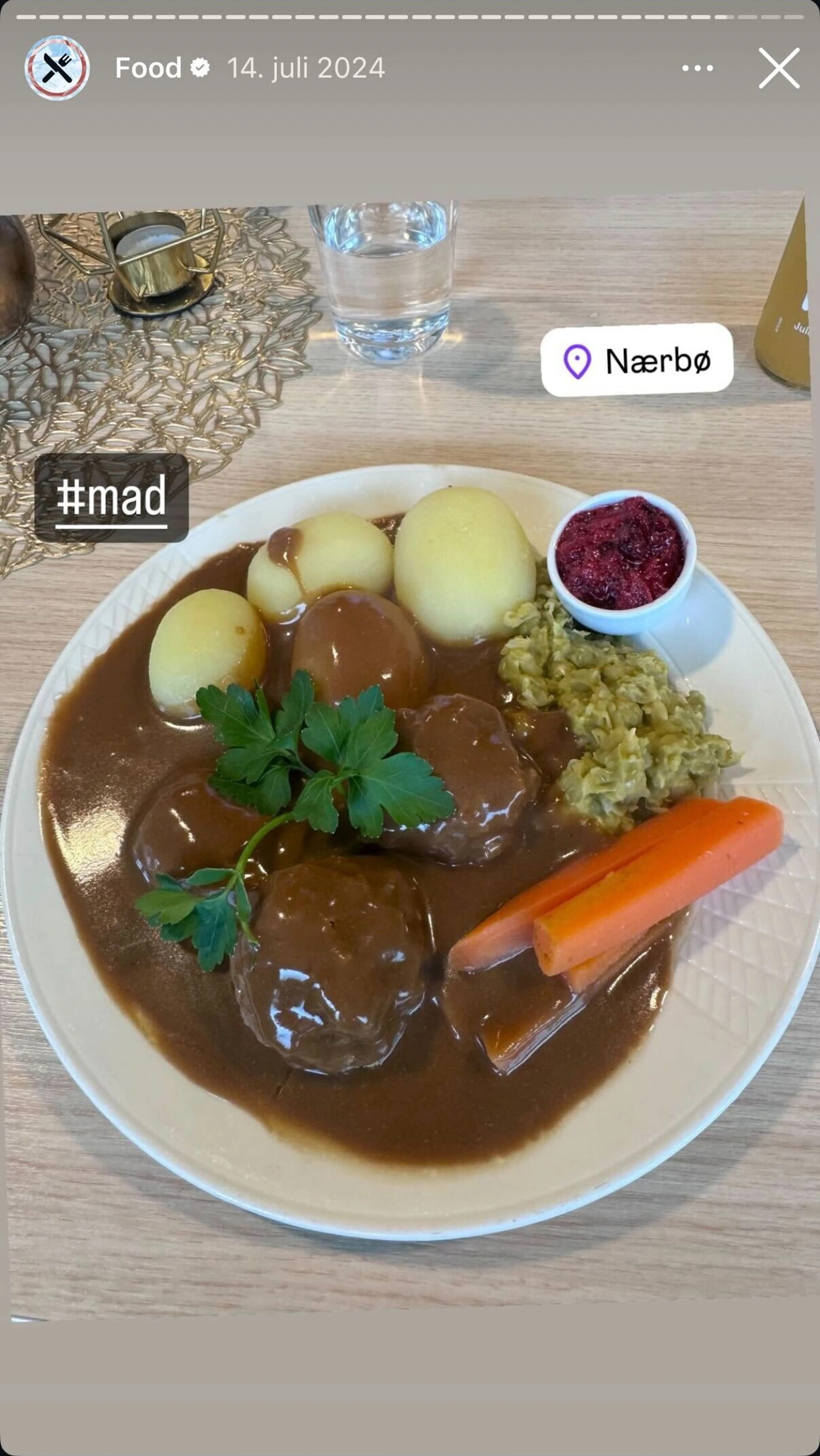 Skjermdump av en av Haalands historier på Instagram