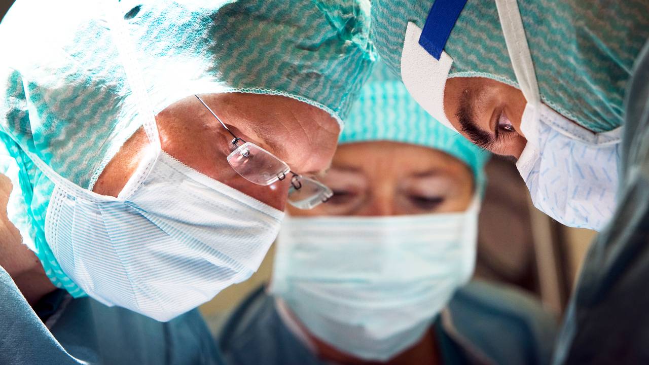Surgical intervention in the operating room at St. Olavs in Trondheim