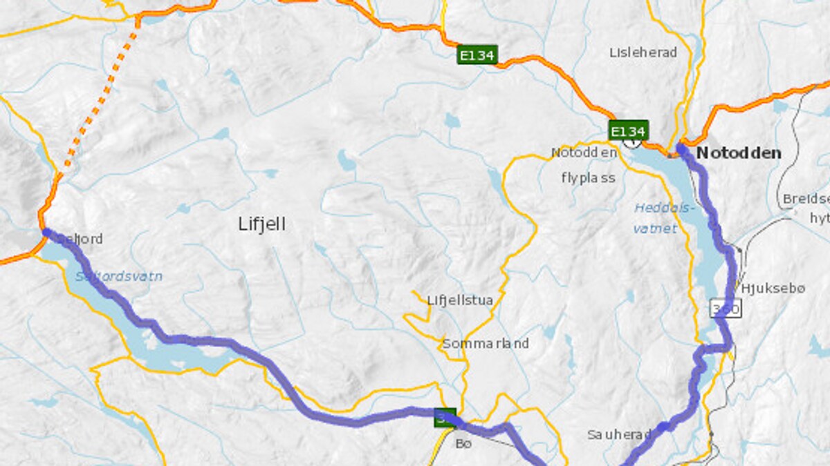 Stenger E134 Mellom Notodden Og Seljord Nrk Vestfold Og Telemark Lokale Nyheter Tv Og Radio 