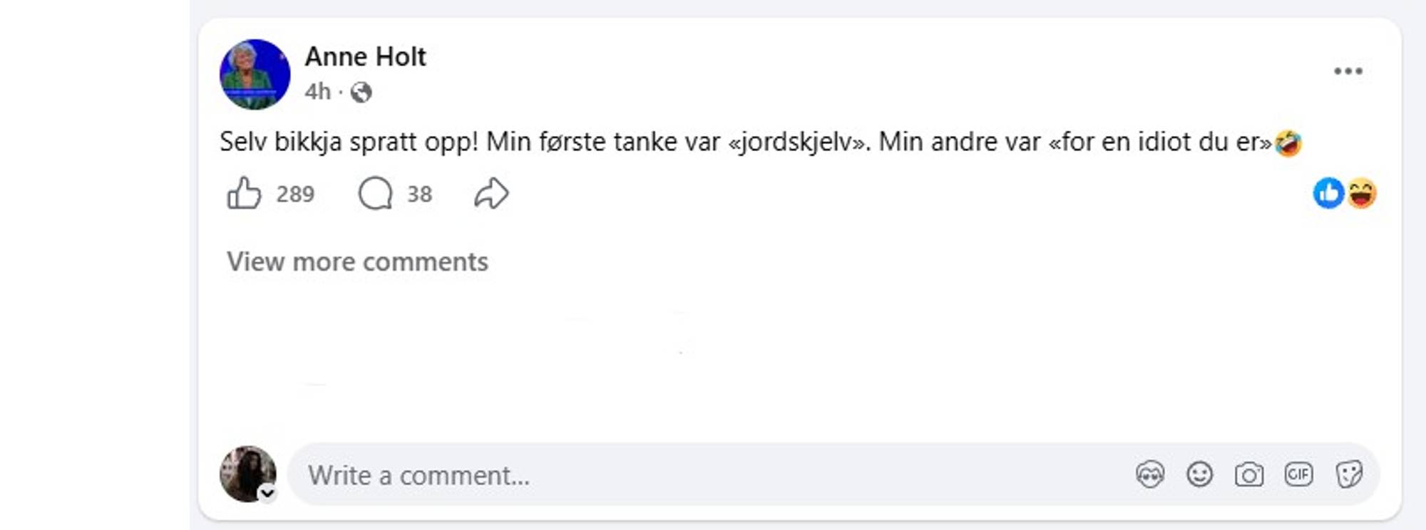 Anne holt sin hund skjønte at noe var i ferd med å skje