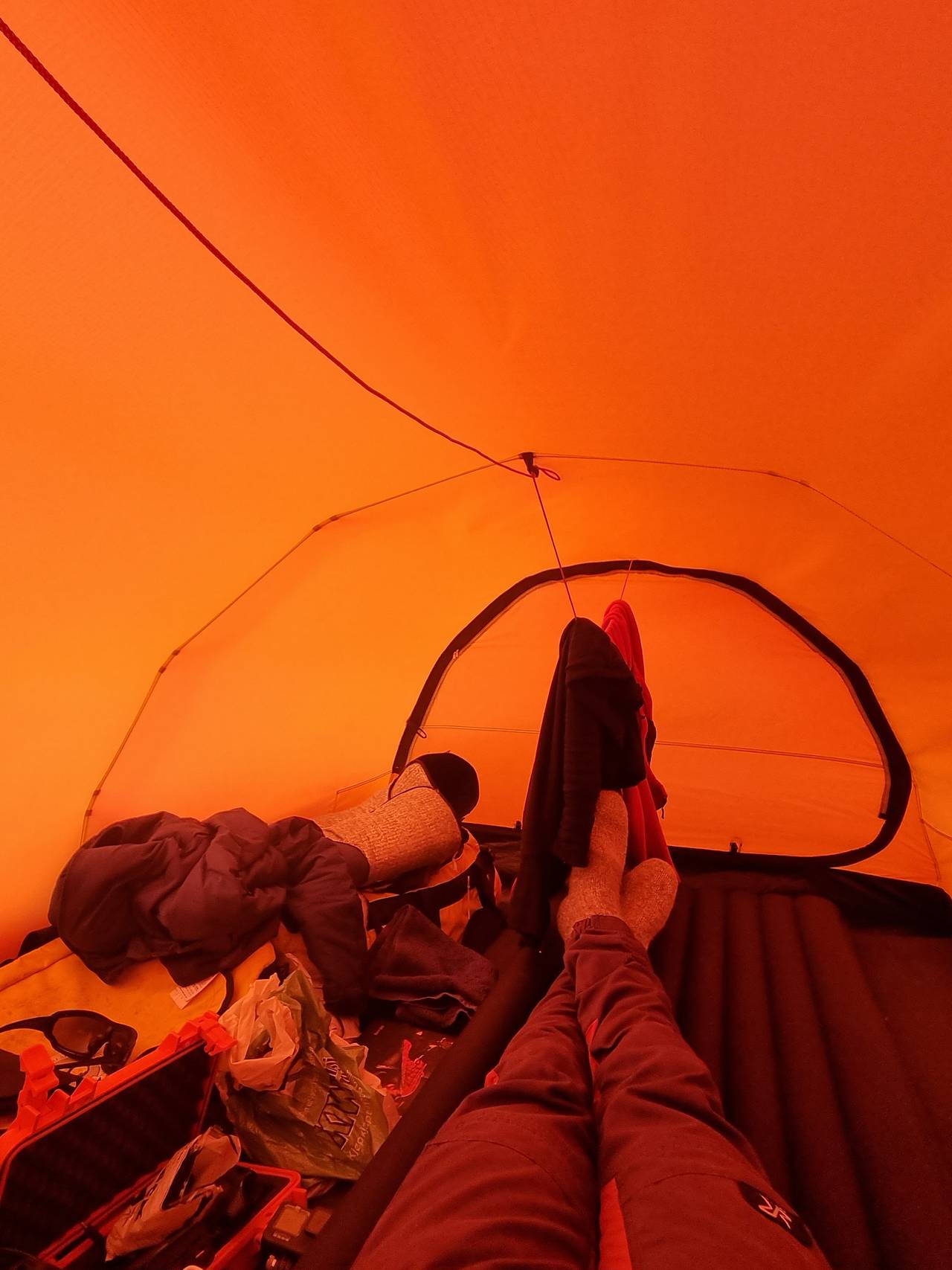 Jens Ivar Hauge i telt på Antarktis