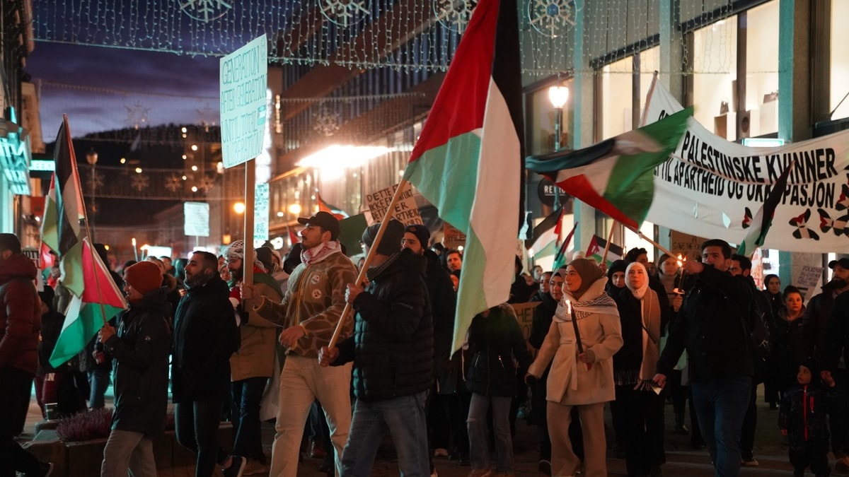 Mange møtte opp til Palestina-demonstrasjon